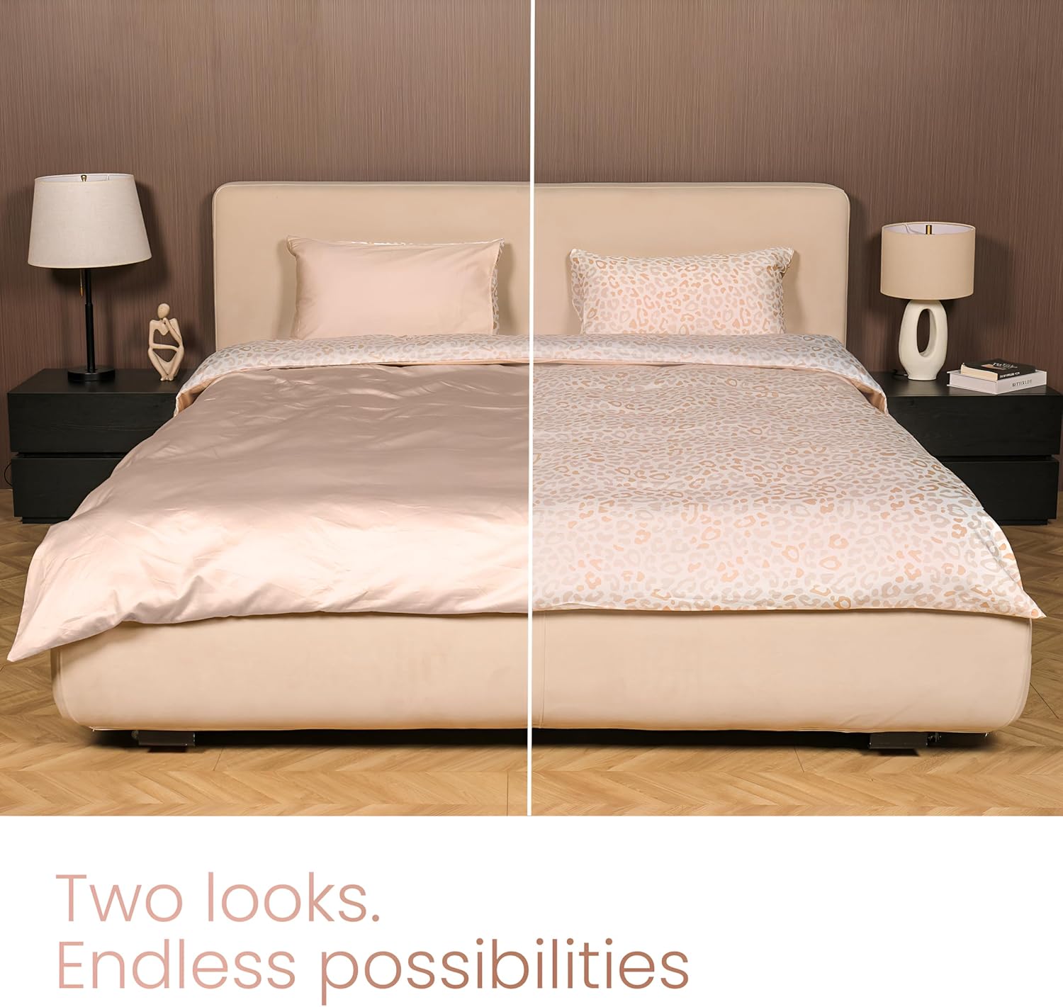 Cheetah Bedding, 100% Long Staple Cotton, Extra Soft, Hypoallergenic, Includes Pillow Case(s) and Duvet Cover