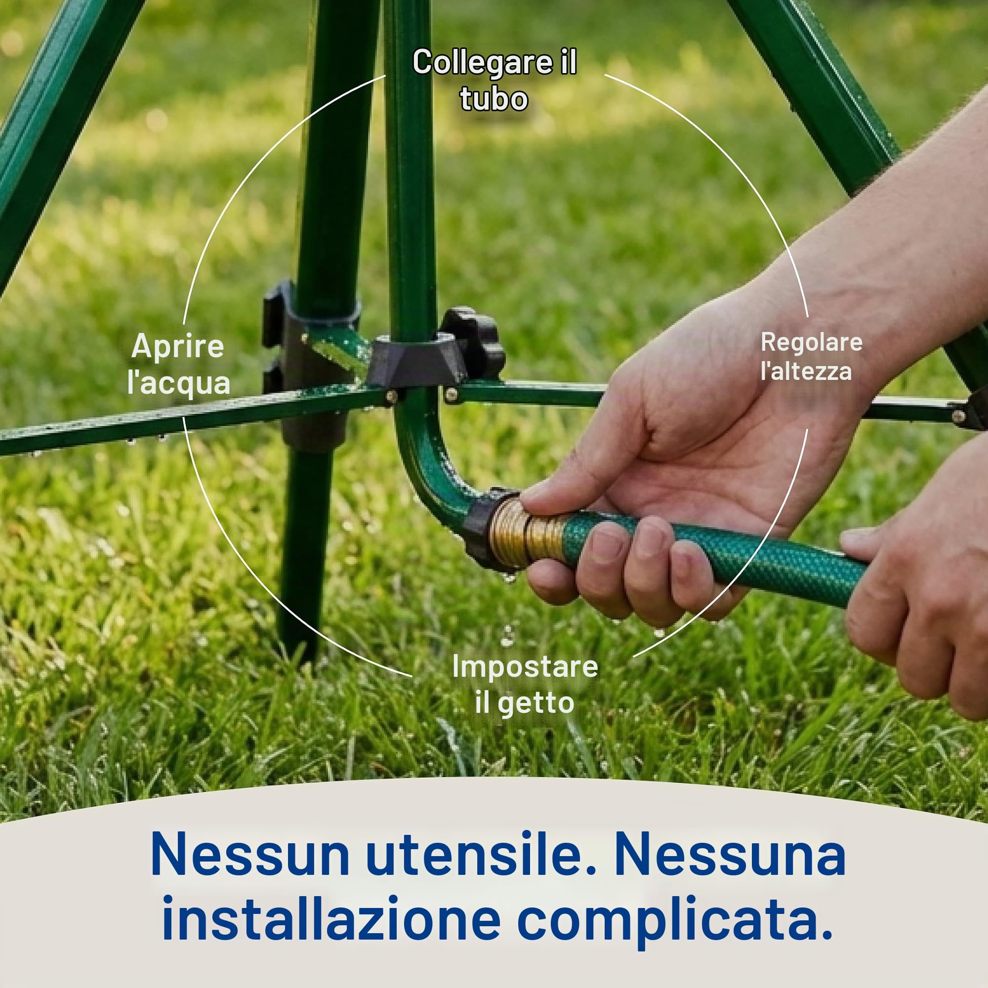 Orbit 56667N Irrigatore a Impatto Zinco su Base treppiede
