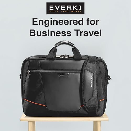 Miniatura 6 de Everki Flight Business - Maletín para laptop de 15.6 o 16 pulgadas, ideal para viajes, hombres o mujeres, organizado, negro (EKB419)