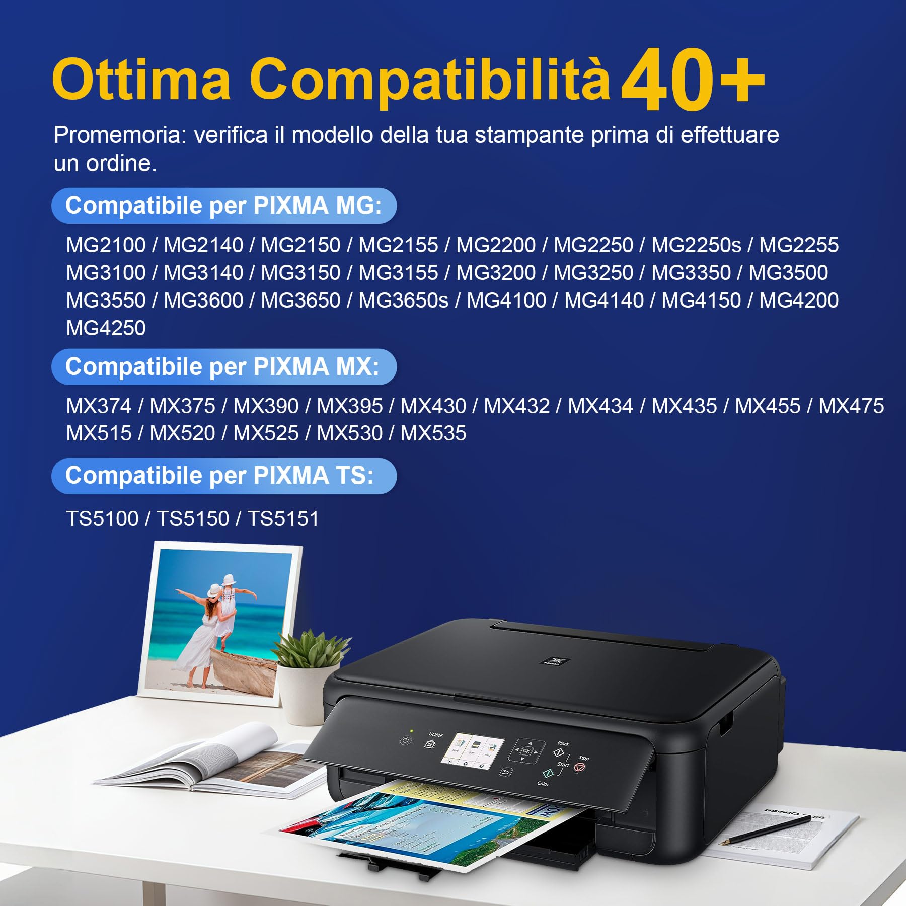 ColorKing PG-540XL CL-541XL Cartucce 540XL 541XL Multipack Compatibile per Cartucce Canon 540 541 XL per Canon Pixma MG3650s TS5150 TS5151 MG3600 MG3650 MG4250 MX475 MX515 (1 Nero, 1 Tricolore)