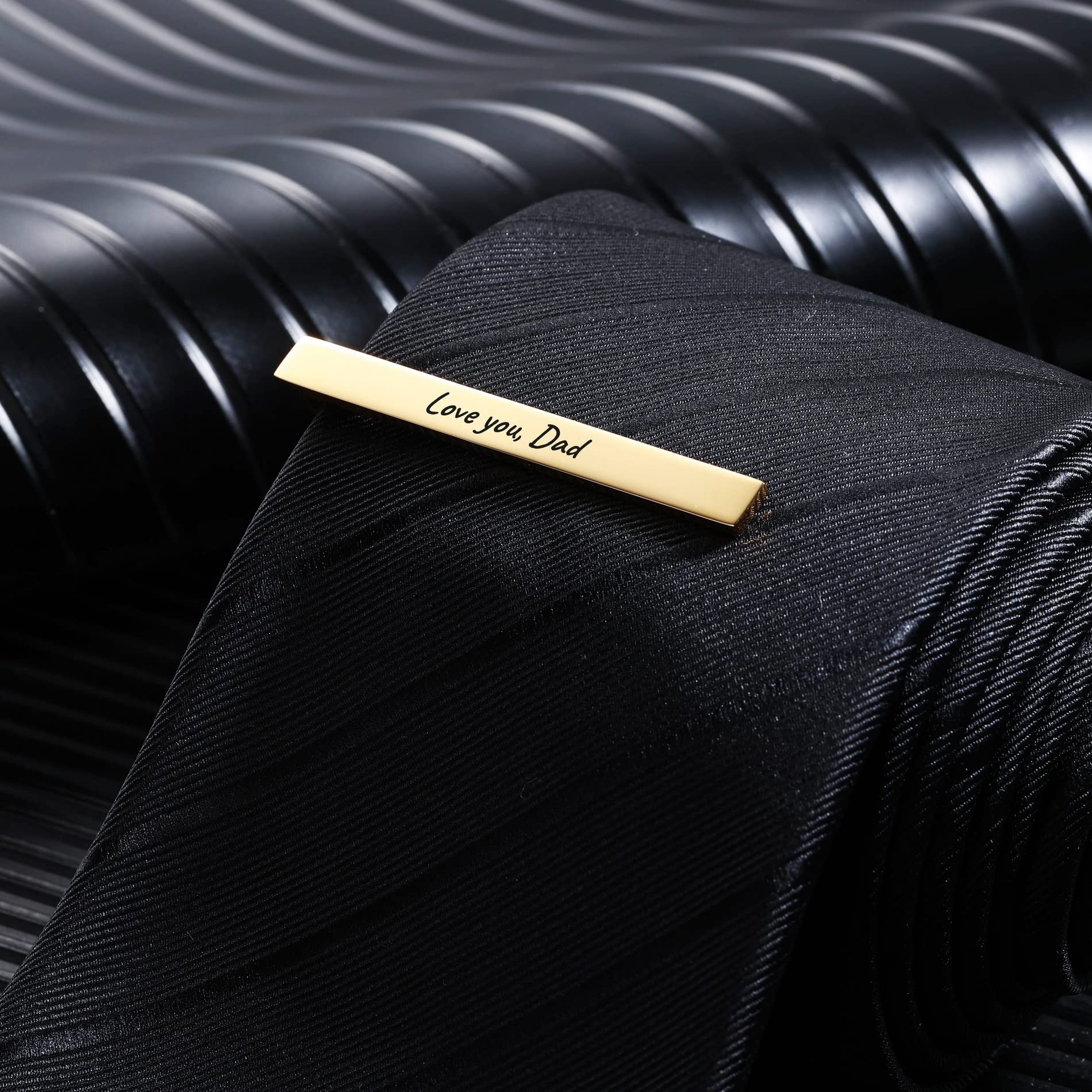 Personnalisé Argent Noir Or Pince à Cravate Barre pour Homme Acier Inoxydable Bijoux Affaires Cadeau de Mariage