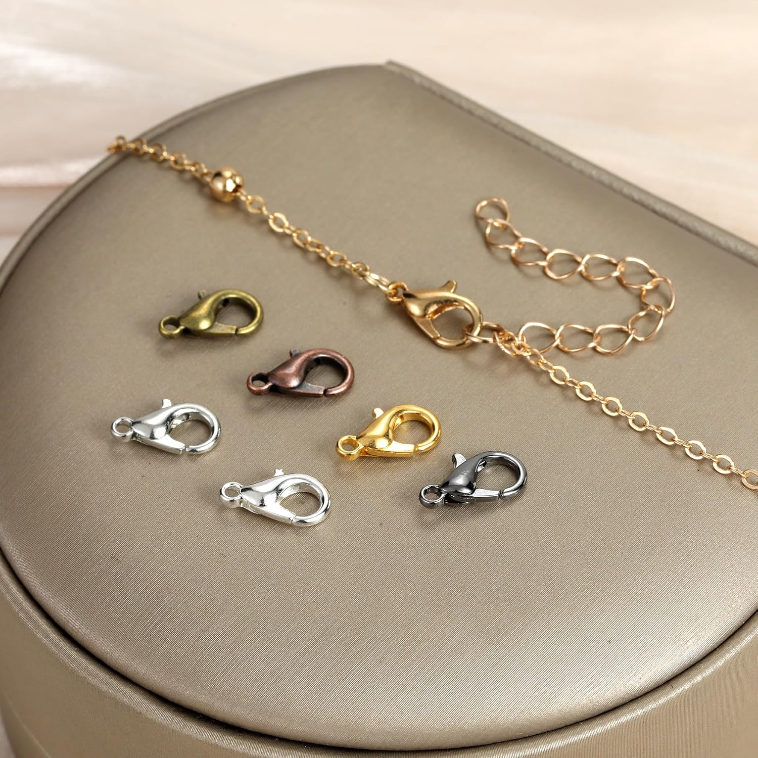 Lobster Claw Clasps and Open Jump Rings Set, 6 Colors Lobster Clasps for Jewelry Making, Keychains and Bracelet