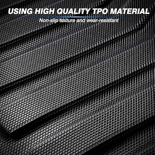 Miniatura 6 de KUST - Juego de alfombras de coche para 2 hileras, forro de piso duradero inodoro impermeable de caucho termoplástico