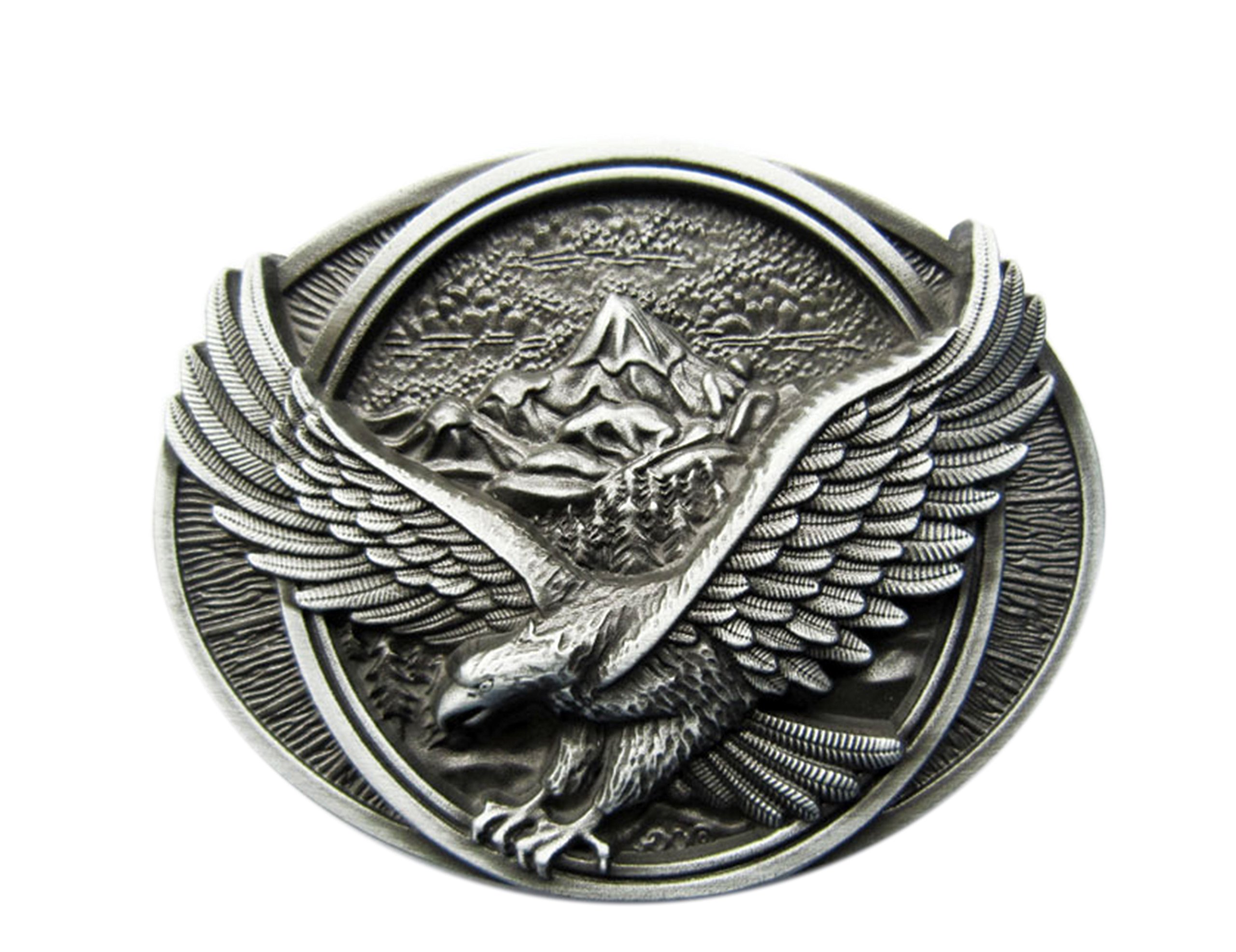 Fibbia 123 per cintura con aquila Eagle America, effetto 3D, per cintura di ricambio, modello 83