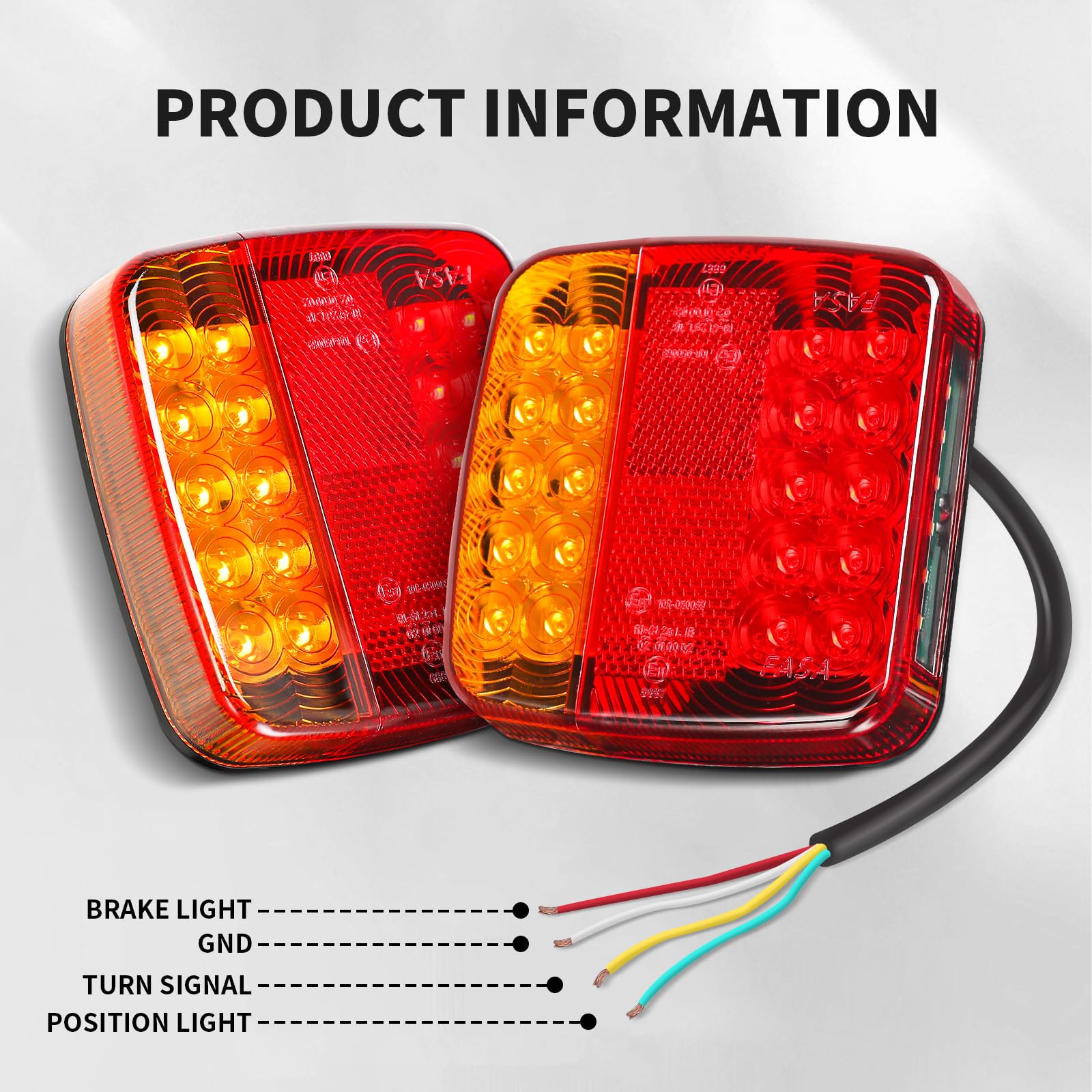 Coppia Fanali Posteriori Con 7 Funzioni Sx Dx Rimorchio Caravan - Foto 5