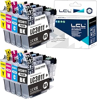 LCL Compatible for Broher LC3011 LC-3011 LC3011BK LC30113PKS LC-3011BK LC3011C LC3011M LC3011Y (8-Pack,2Black, 2Cyan, 2Magenta, 2Yellow) Ink Cartridge for MFC-J491DW MFC-J497DW MFC-J690DW MFC-J895DW