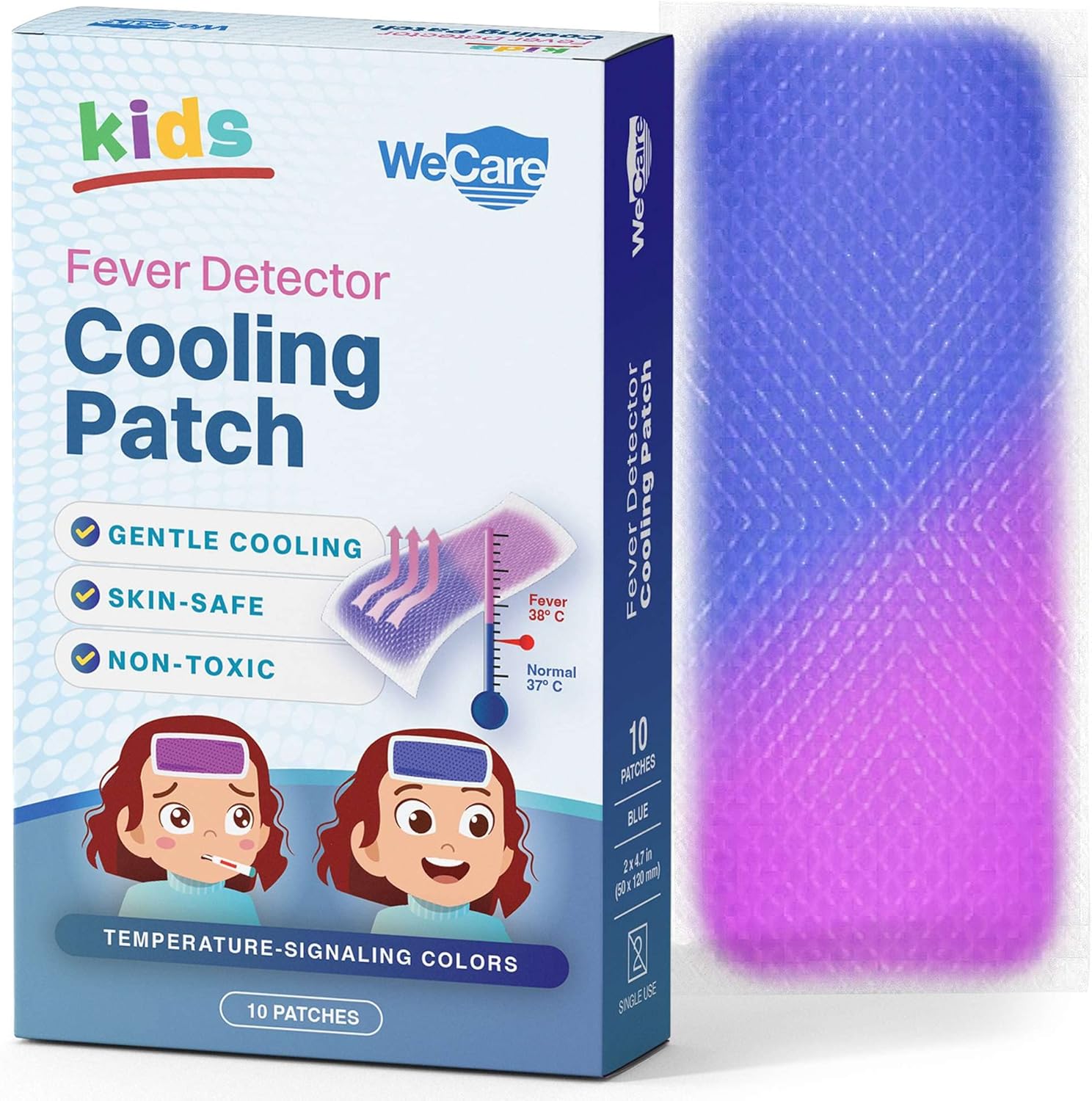 Fever Cooling Patch and Detector for Kids 10 Pack
