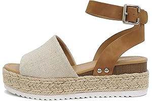 Topic Open Toe Women's Dressy Wedges with Ankle Strap