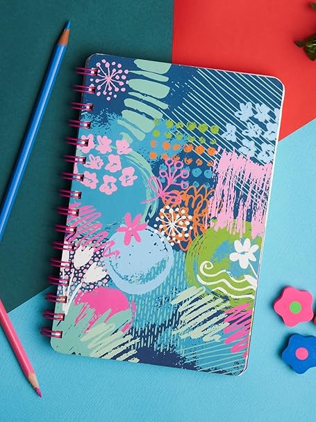 Doodle | Undated Yearly Planner | A5 Wiro Bound Hard Cover | 216 Ruled Pages | 80 GSM Paper | 100+ Stickers | Yearly, Monthly & Daily Planner with Activity Pages, Tear-Away Note & Quote Cards, To-Do Lists (Impressionist)