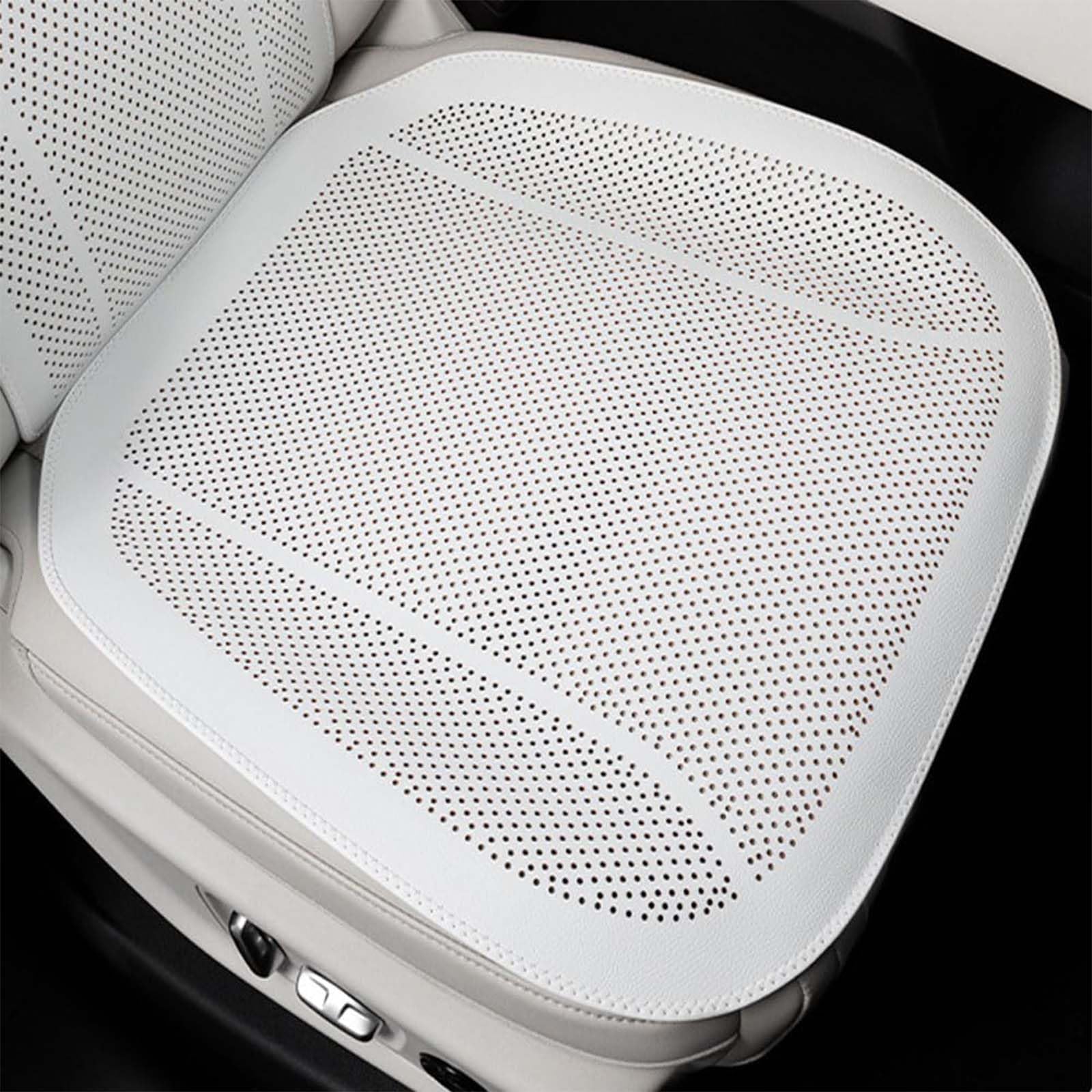 for Hyundai Bayon Getz Ioniq IONIQ 5 Kona Santa FE Tucson i20 i30 i40 ix20 Car Seat Cushion, Breathable Perforated Faux Leather Seat Cover, Comfortable All Seasons Automotive Seat Protector Mat