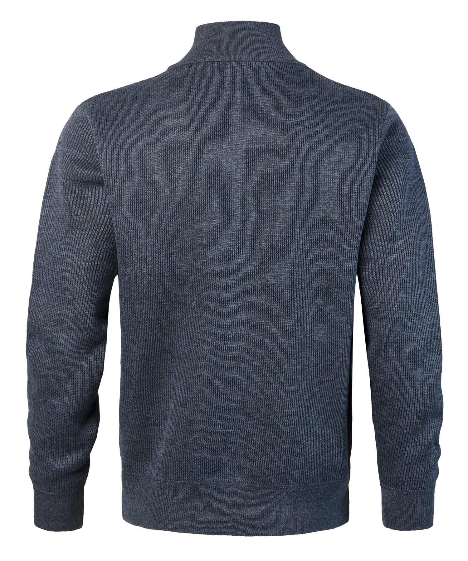 Cárdigan de Punto para Hombre Suéter Grueso Cremallera Cuello Alto Chaqueta Cálido Forro Polar Invierno