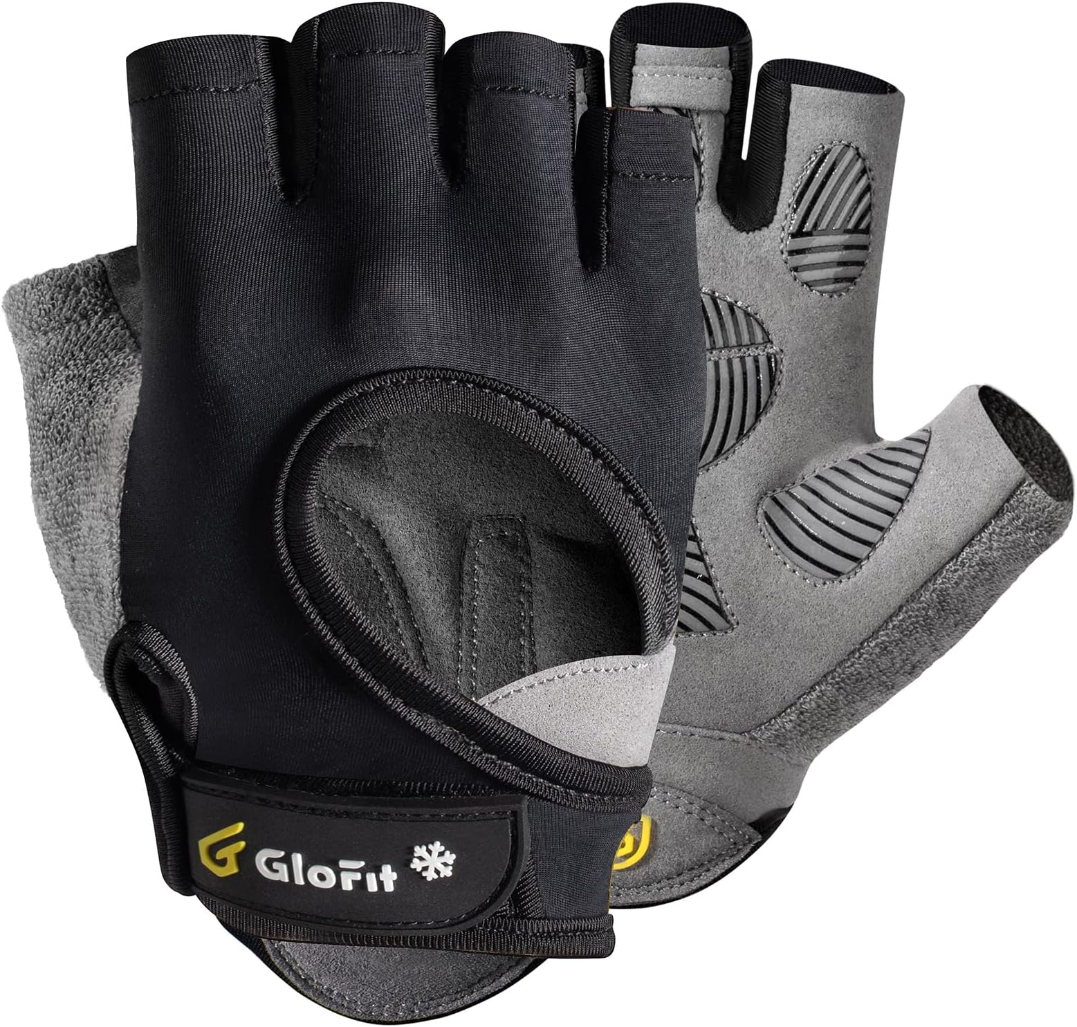 Glofit Workout Gloves for Women Men, Lightweight Weight Lifting Glove Breathable Fingerless Gym Gloves, Exercise, Fitness, Training, Cycling