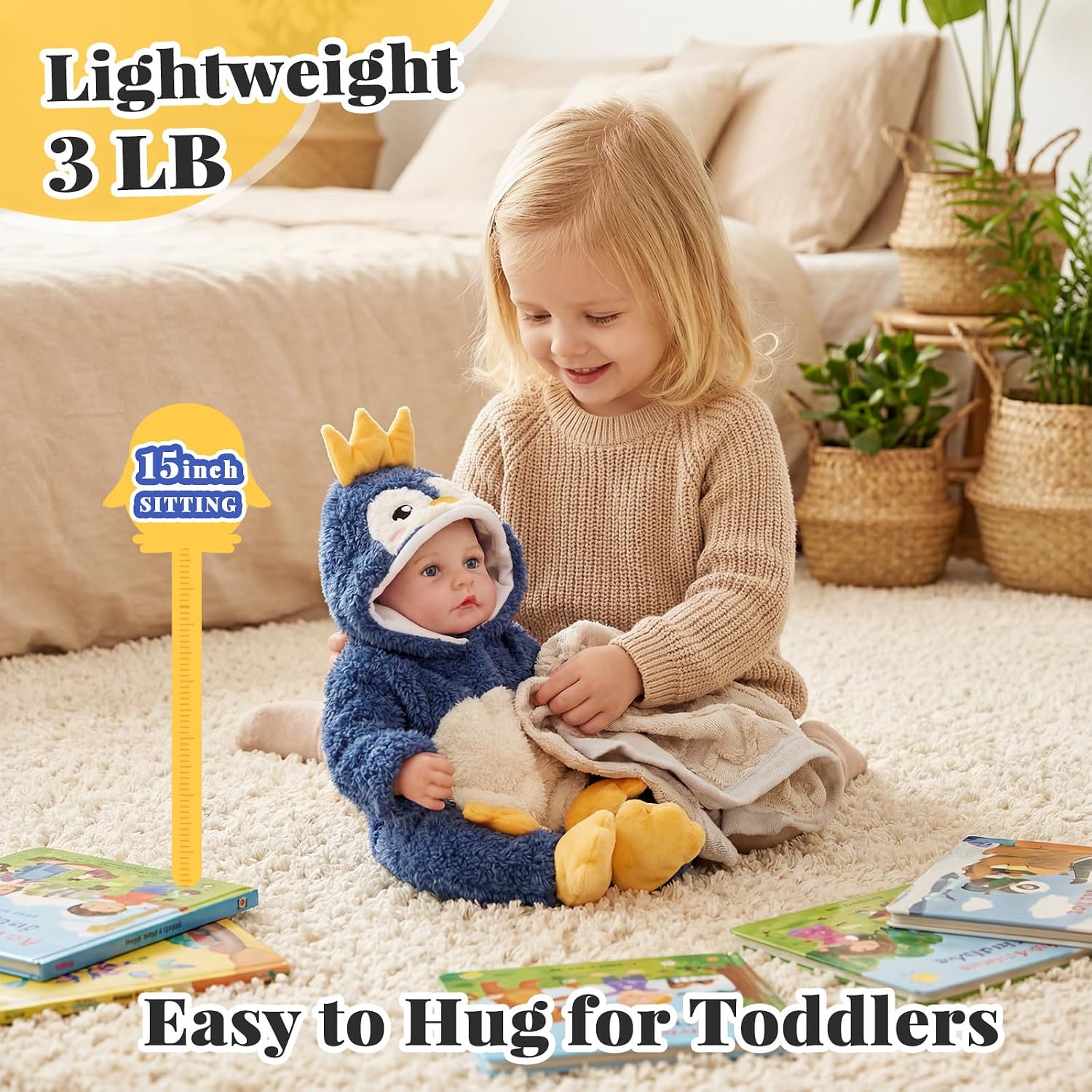 BABESIDE Lifelike Reborn Baby Dolls Boy Loyd- 20 Inch Soft Body Realistic-Newborn Handmade Real Life Baby Dolls with Accessories, Gift for Kids Age 3+ Pretend Play & Collection