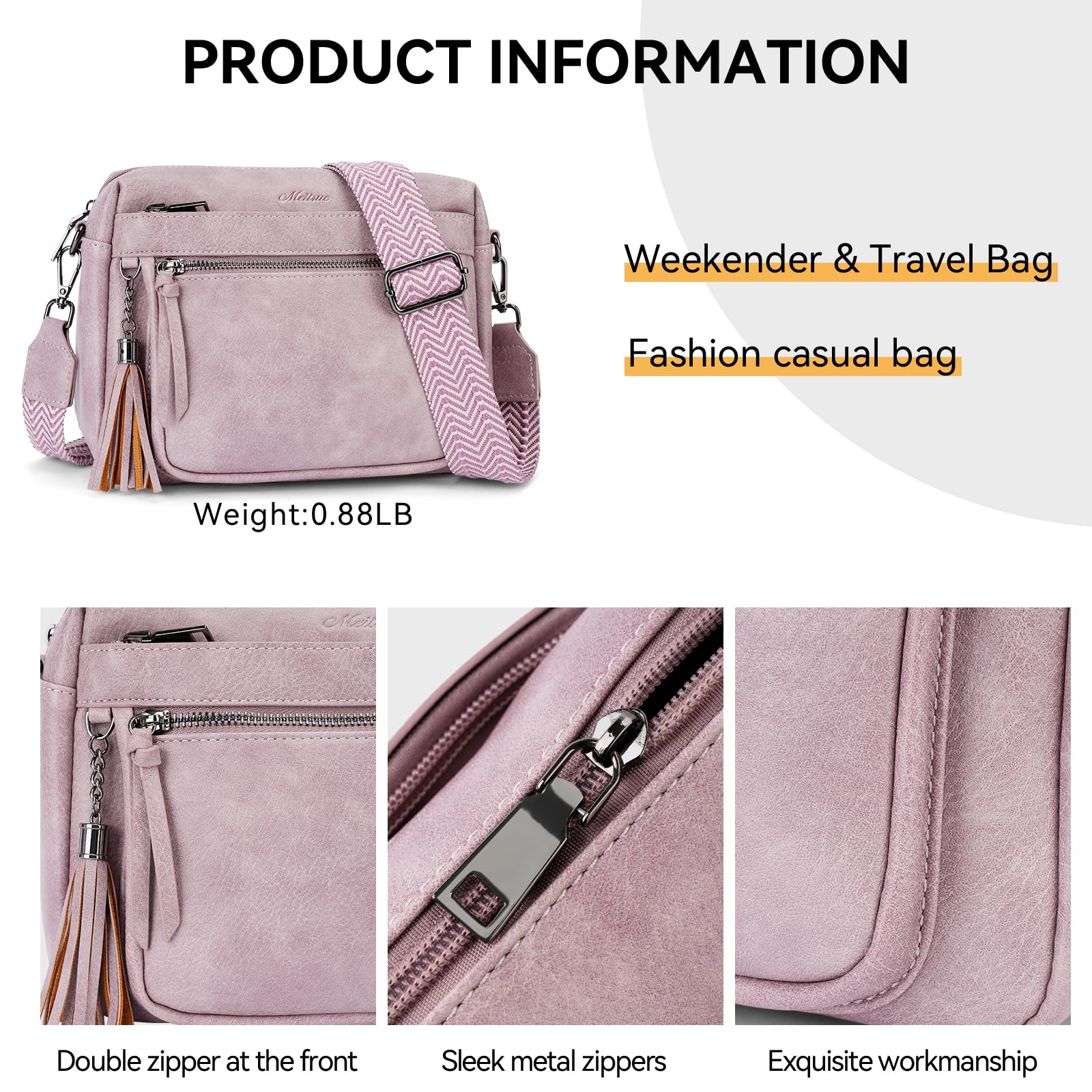 YOVIEE Crossbody Bags for Women Trendy Leather Crossbody Purse Shoulder Handbags Butterfly Design — view 5