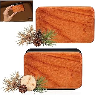 Désodorisant Voiture, Diffuseur de Parfum Compatible avec Drift en Bois Naturel avec Clip, Parfum de pin, Parfum d'Ambiance Longue Durée pour Pare-Soleil, Auto, SUV, Camion - 1 Pièce