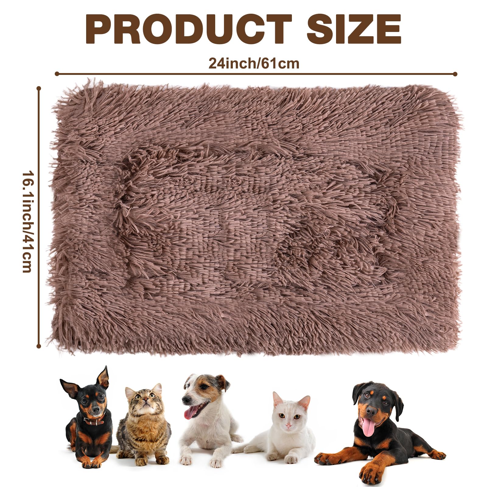 MICOOYO 2Pcs Dog Crate Bed Mattress, Fleece Pet Cushion Bed Mat, Washable Cat Cushion Pad for Small Dog Cat Puppy(Grey - Image 2