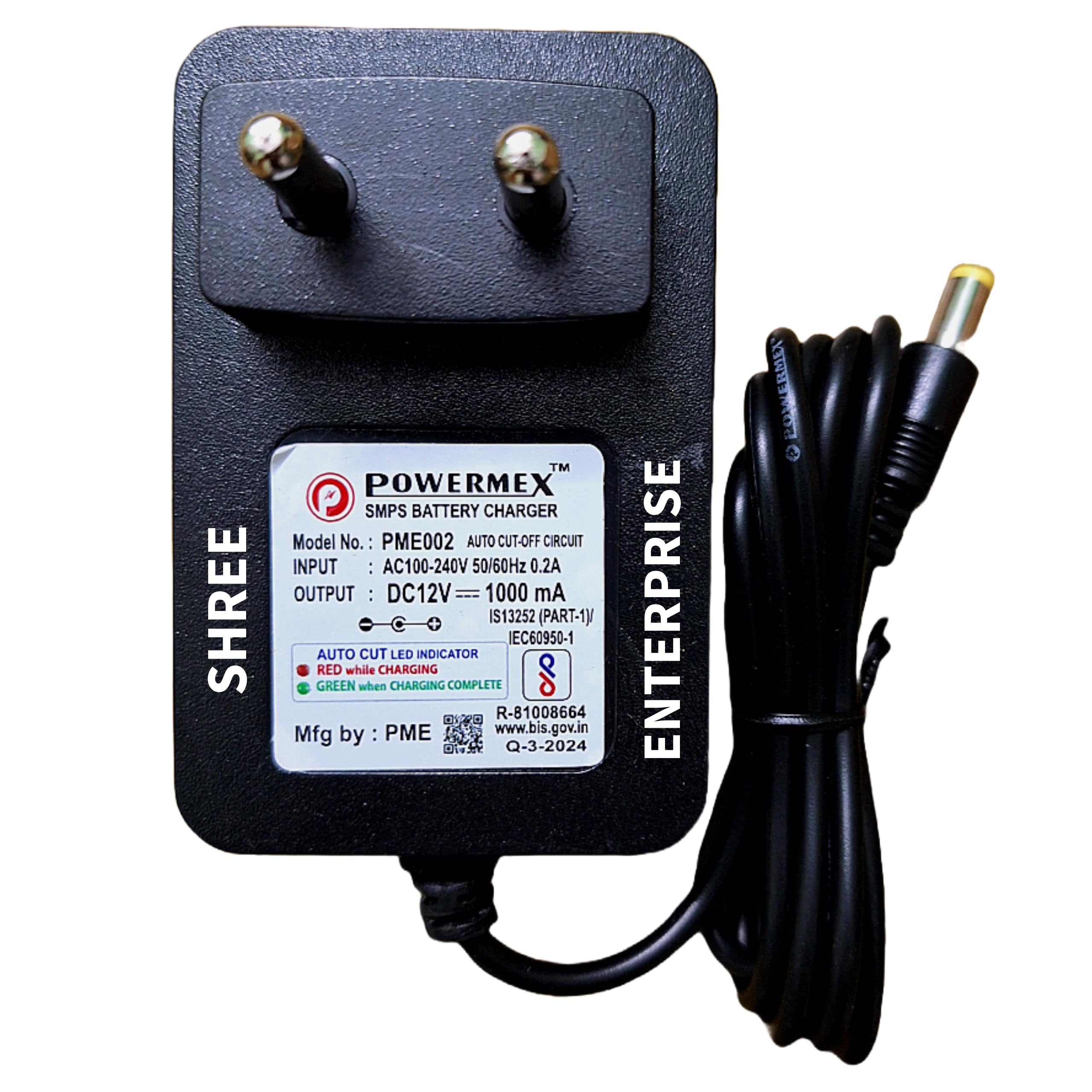 Shree POWERMEX® 12V/1 Ampere Auto Cut-Off Charger for Kids Ride On Car Battery Charger for SUV Car A Variety of Electric Baby Carriage Ride Toy Battery Power Adapter (B0CGVMJDS1) Amazon Price History, Amazon Price Tracker