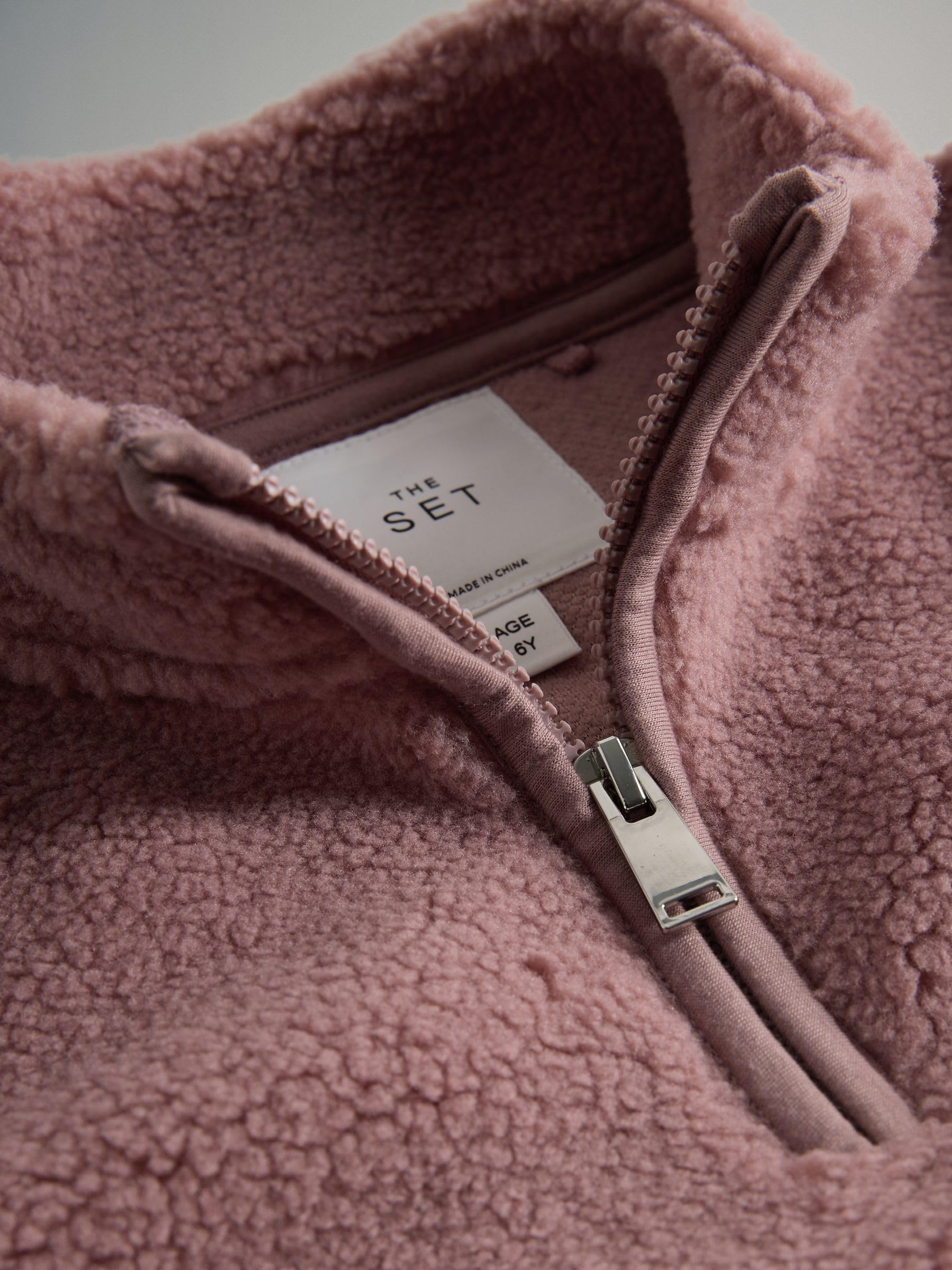 THE SET Mädchen t Fleecepullover mit viertellangem Reißverschluss, 2er-Pack 98-158