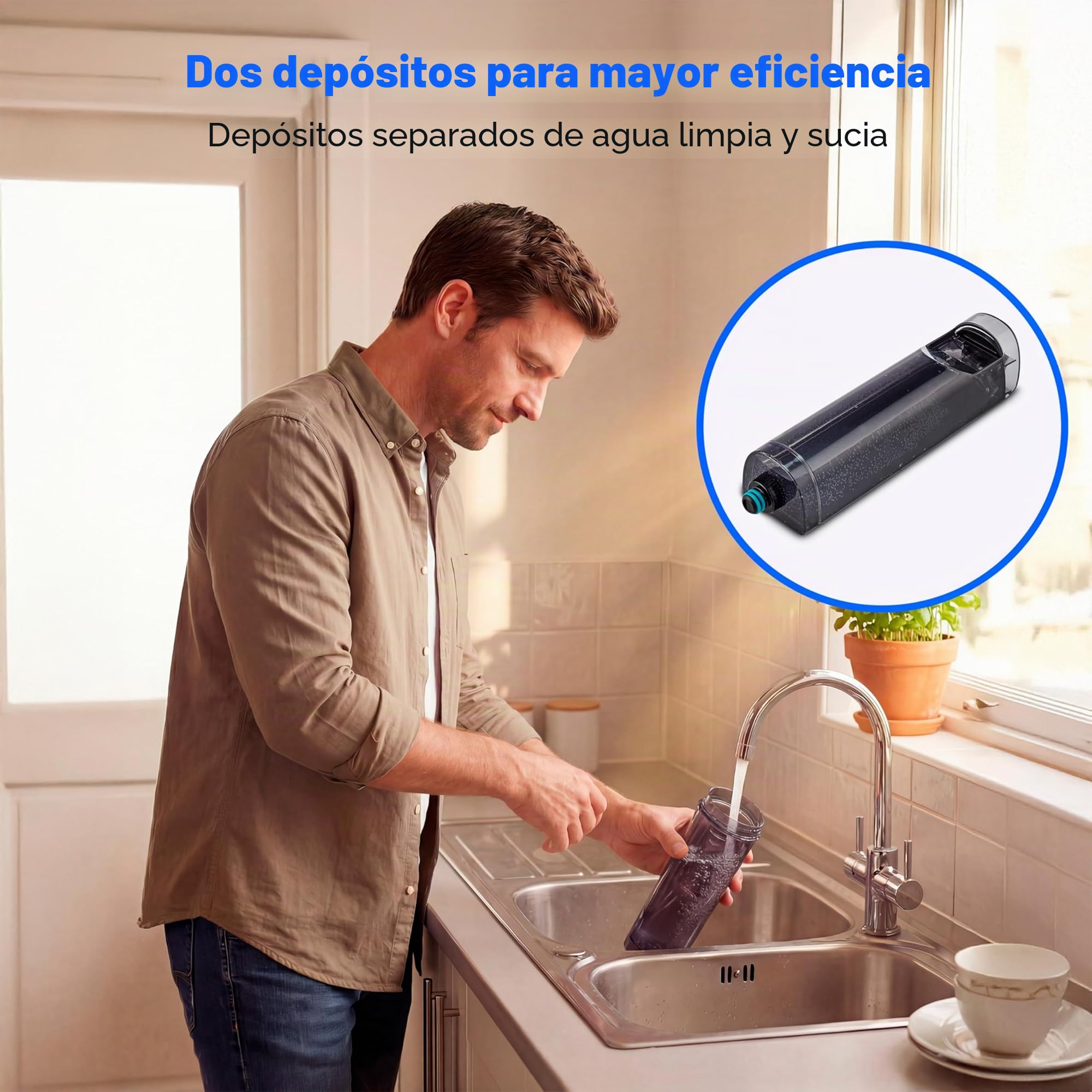 MEDION Limpiador de Suelos H11 (fregona eléctrica & Limpiador de Suelos, Limpieza sin Cables, depósitos Separados de Agua Limpia y Sucia, hasta 45 min de autonomía