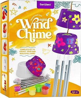 Wind Chime Making & Painting And Arts and Crafts Kit for Girls & Boys Ages 4, 5, 6, 7, 8, 9, 10 -12 - Birthday & Christmas Gifts for Kids - DIY Stuff
