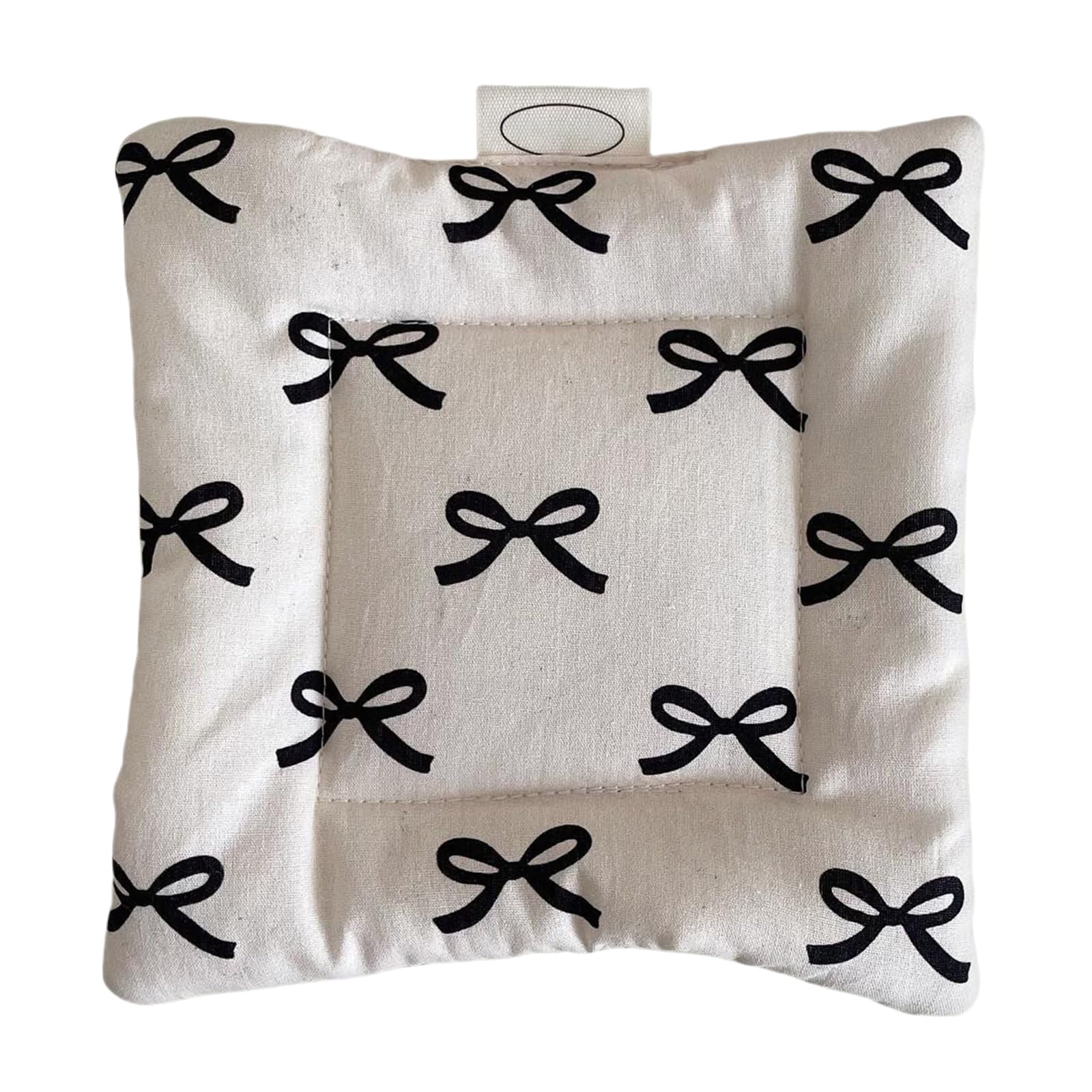 Kalttoy Women's White Black Bow Useful Cotton Bowknot Cup Pad Unique Cup Mats With Bowknot Pattern Delicate Fabric Coasters For Glasswares Protect Cotton Pad