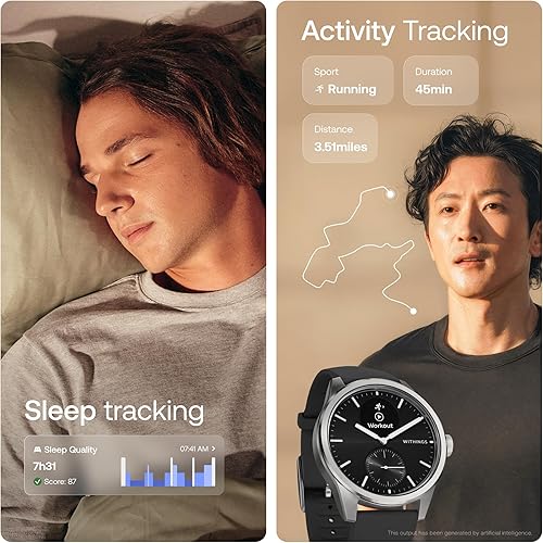 Miniatura 5 de WITHINGS ScanWatch 2 - Hybrid Smart Watch, Heart Rate Monitoring, Fitness Tracker, Cycle Tracker, Sleep Monitoring, GPS Tracker, 30-Day Battery