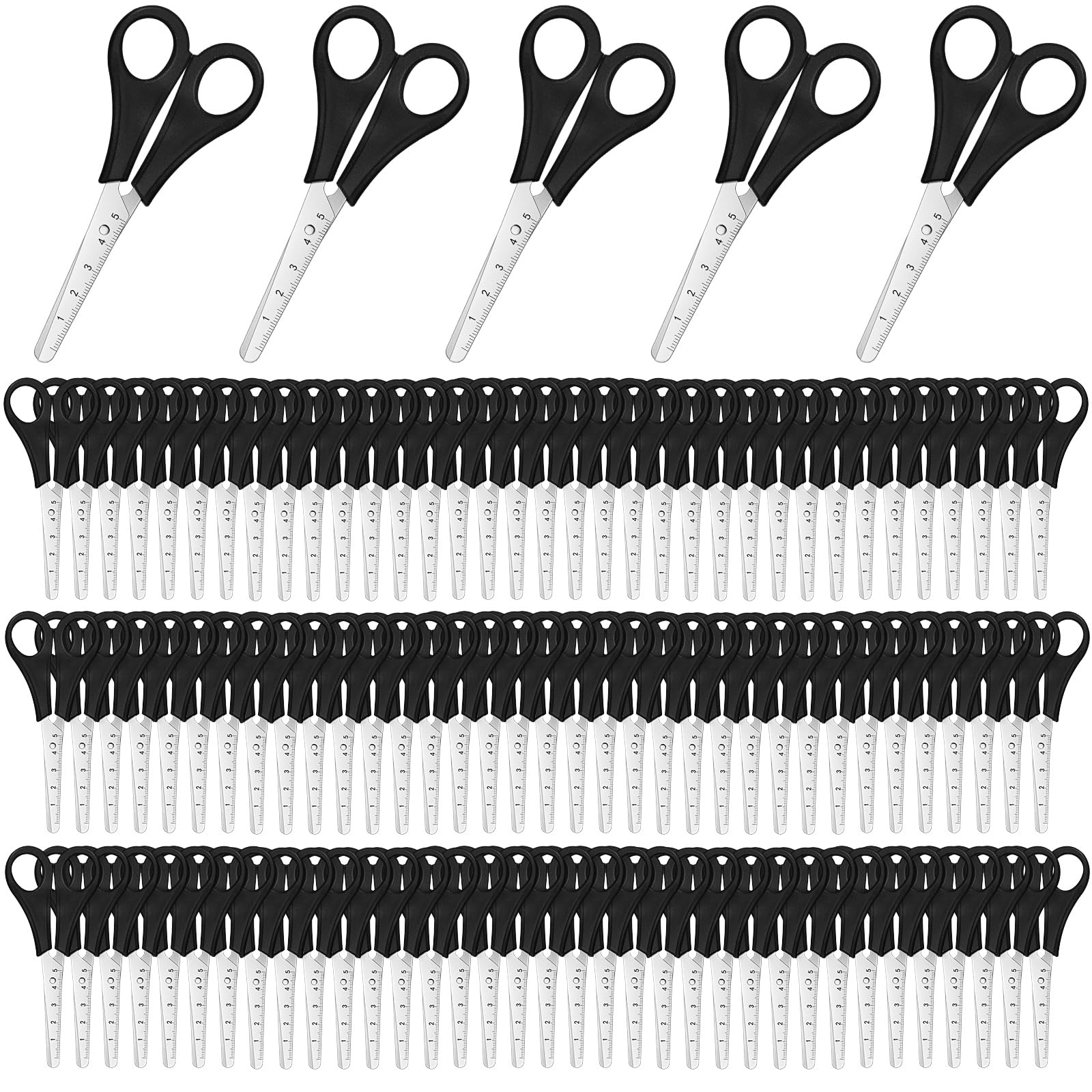 Honoson 150 Stück Scheren, Großpackung 12,7 cm, stumpfe Spitze, Kindersicherheitsscheren, Großpackung, Allzweckschere für Schule, Klassenzimmer, Kindergarten, Primärhandwerksprojekte, Büro, Nähen
