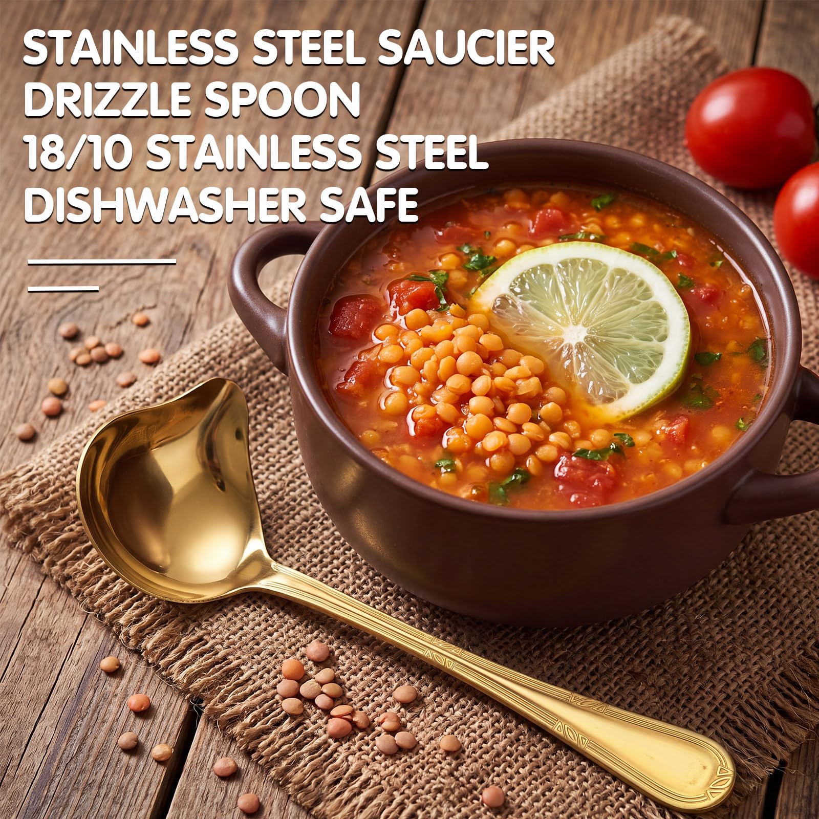 Stainless Steel Ladle Set - 2 Piece Gravy Spoons -5