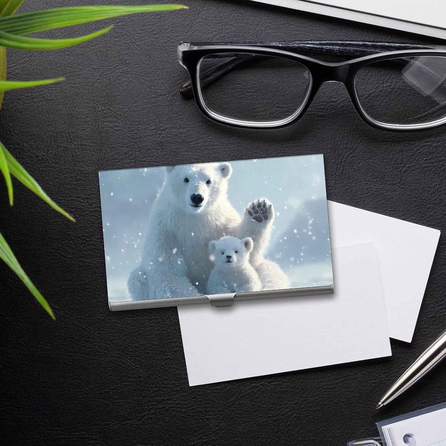 Bear Cute Animal Business Card Case Portable Slim Purse | Card Holder