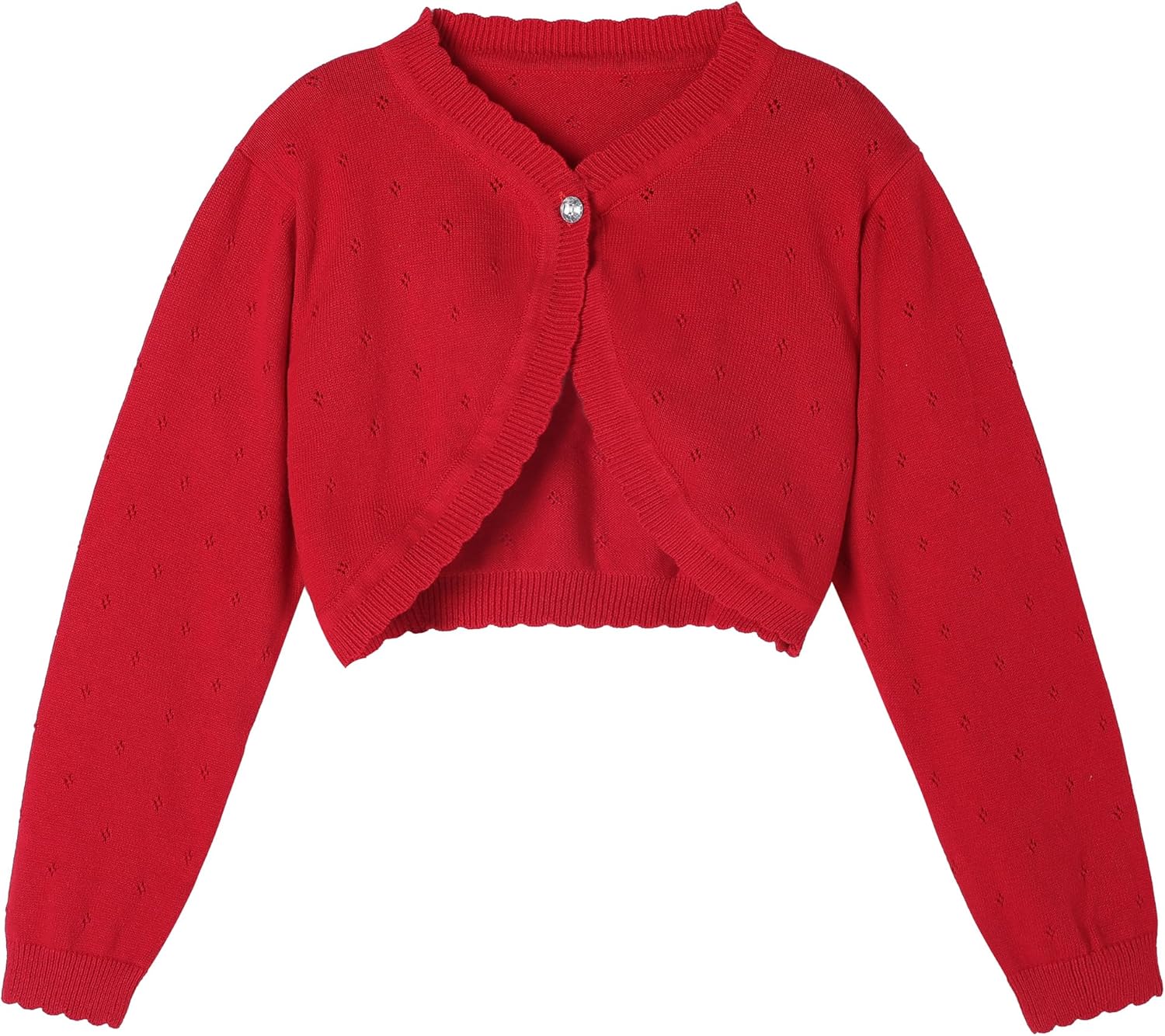 Girls Cardigan Toddler Baby Bolero Shrug Sweater Knit Crop Jacket Long Sleeve Button Closure