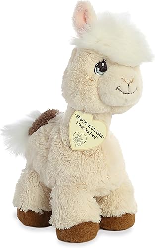 Aurora® Inspirational Precious Moments™ - Animal de peluche de llama preciosa, recuerdos apreciados, comodidad duradera, color marrón, 8 pulgadas
