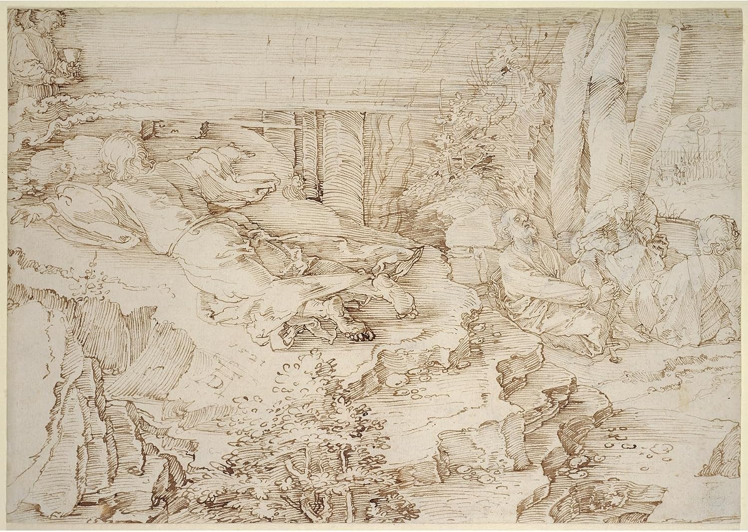 ArtDirect Agony in the Garden (1521) Unframed Art Print Giclee Poster by Albrecht Dürer - Ready for Framing with Customization Sizes 10x7, 14x10, 20x14, 34x24, 48x34 and 60x43 inches