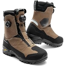 REBELHORN Defender X Motorcycle Boots Men and Women Leather Ankle Protectors ATOP Quick Lacing Sympatex Membrane Vibram Sole Sizes up to 47