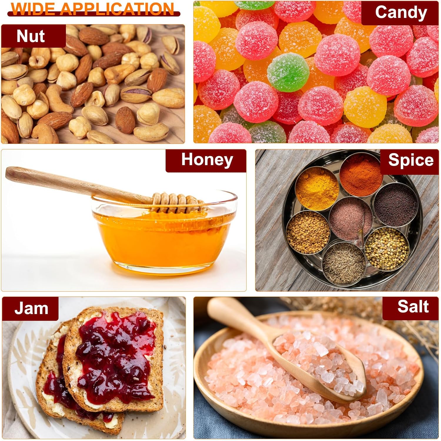 HARFINGTON 12pcs Hexagon Glass Honey Jars 6.1oz Small Mini Honey Jar Container with Gold Lids for Wedding Party Favors Bridal Shower