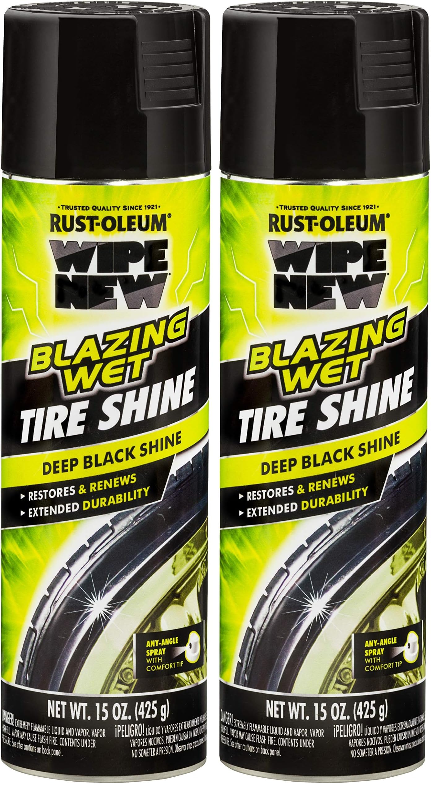 Amazon.com: Wipe New 365324 Blazing Wet Tire Shine, Black 15 Ounce