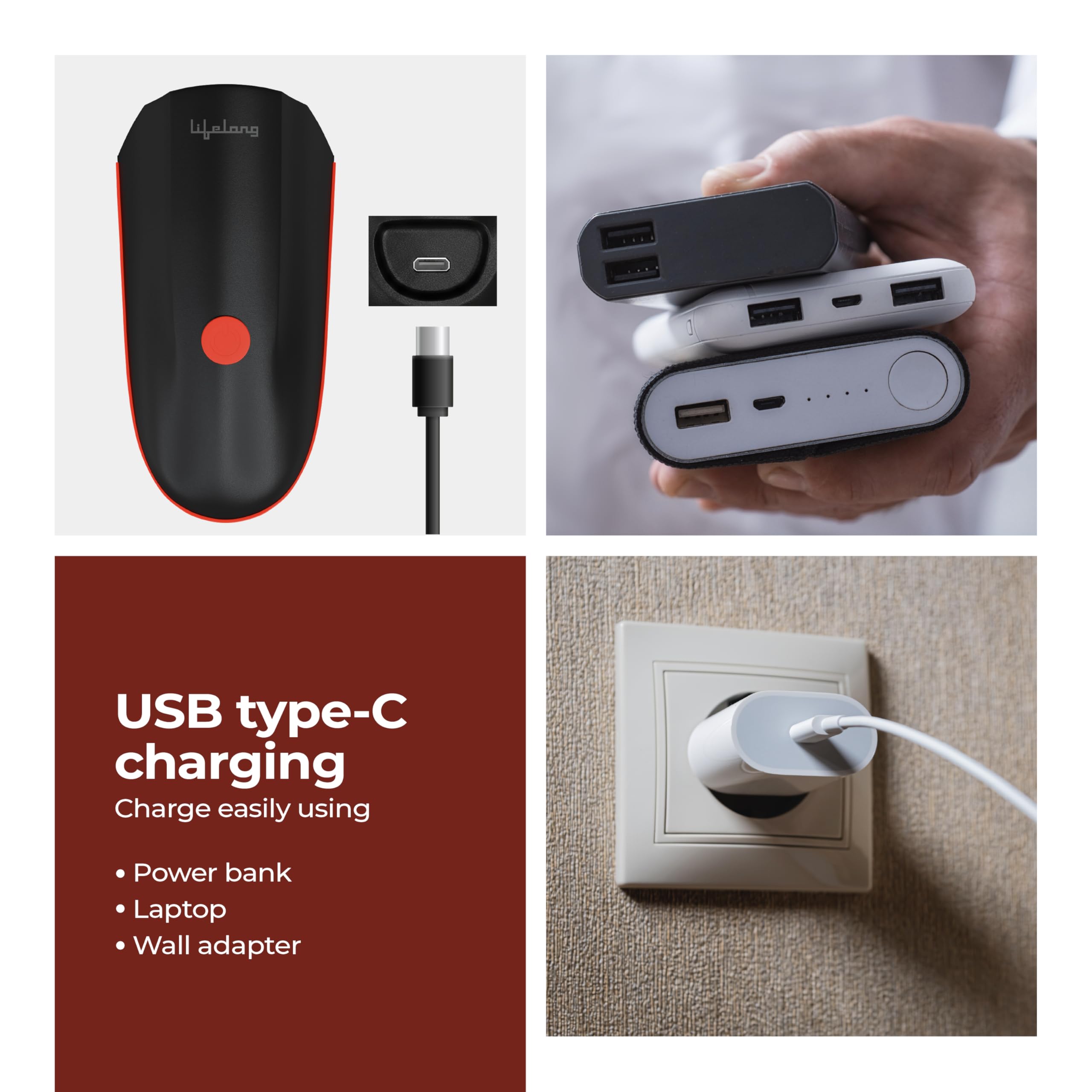 Lifelong 2-in-1 Cycle Light with Horn - Bright & Waterproof -2 Lifelong 2-in-1 Cycle Light with Horn - Bright & Waterproof -2