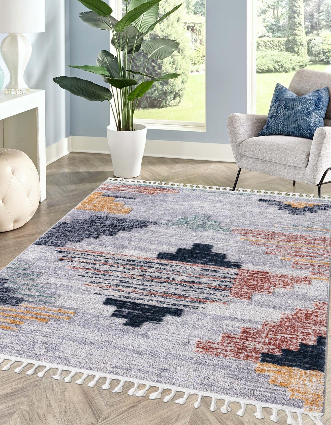 Unique Loom Cherokee Collection Area Rug - Henderson (2' x 3' 2" Rectangle, Multi/ Ivory)