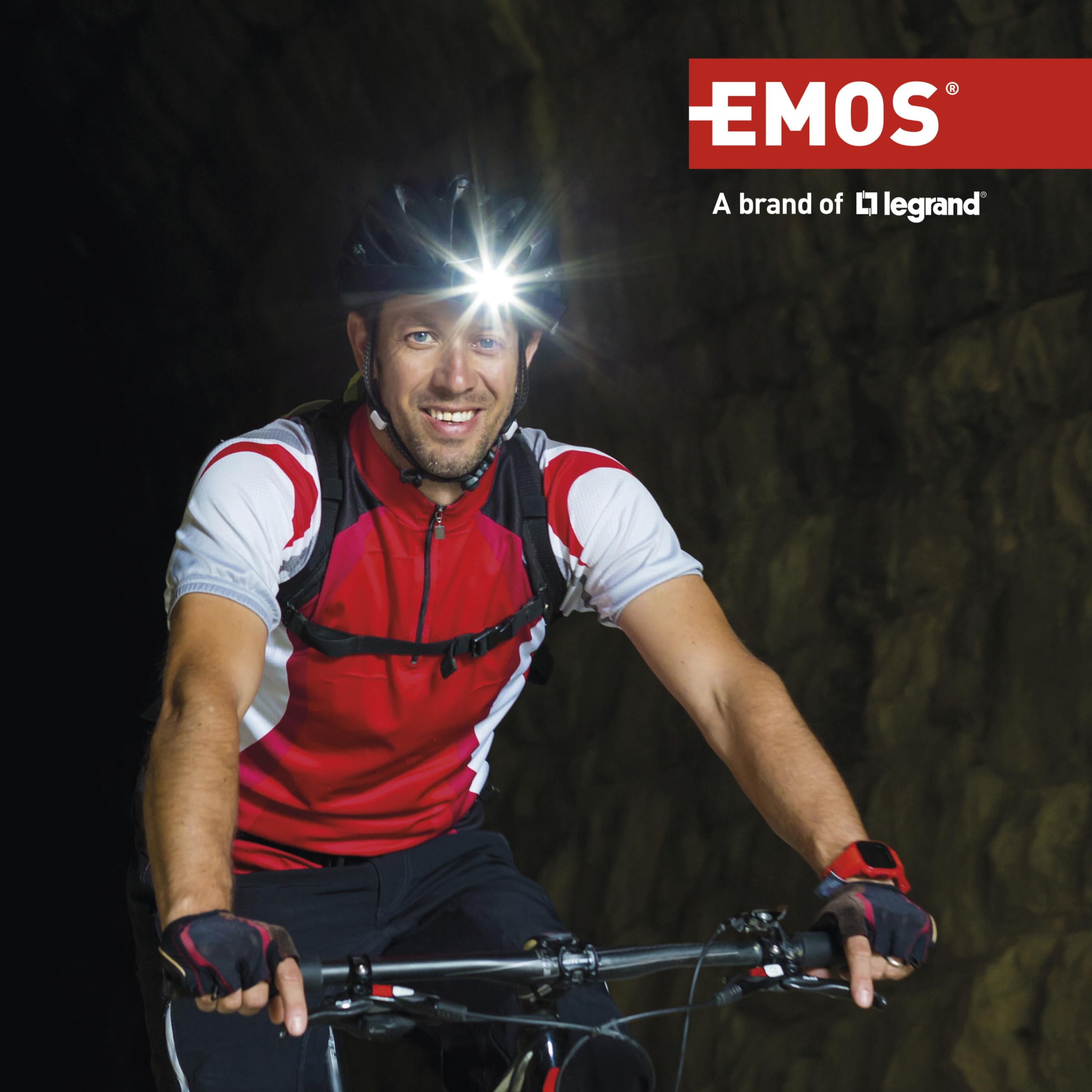 EMOS Mini LED-Stirnlampe 12 Stück Familien-Multipack, ideal für Kinder, 40 St. Leuchtdauer, COB LED Kopflampe mit Helligkeit 110lm, 15m Leuchtweite und 3 Lichtmodi, batteriebetrieben