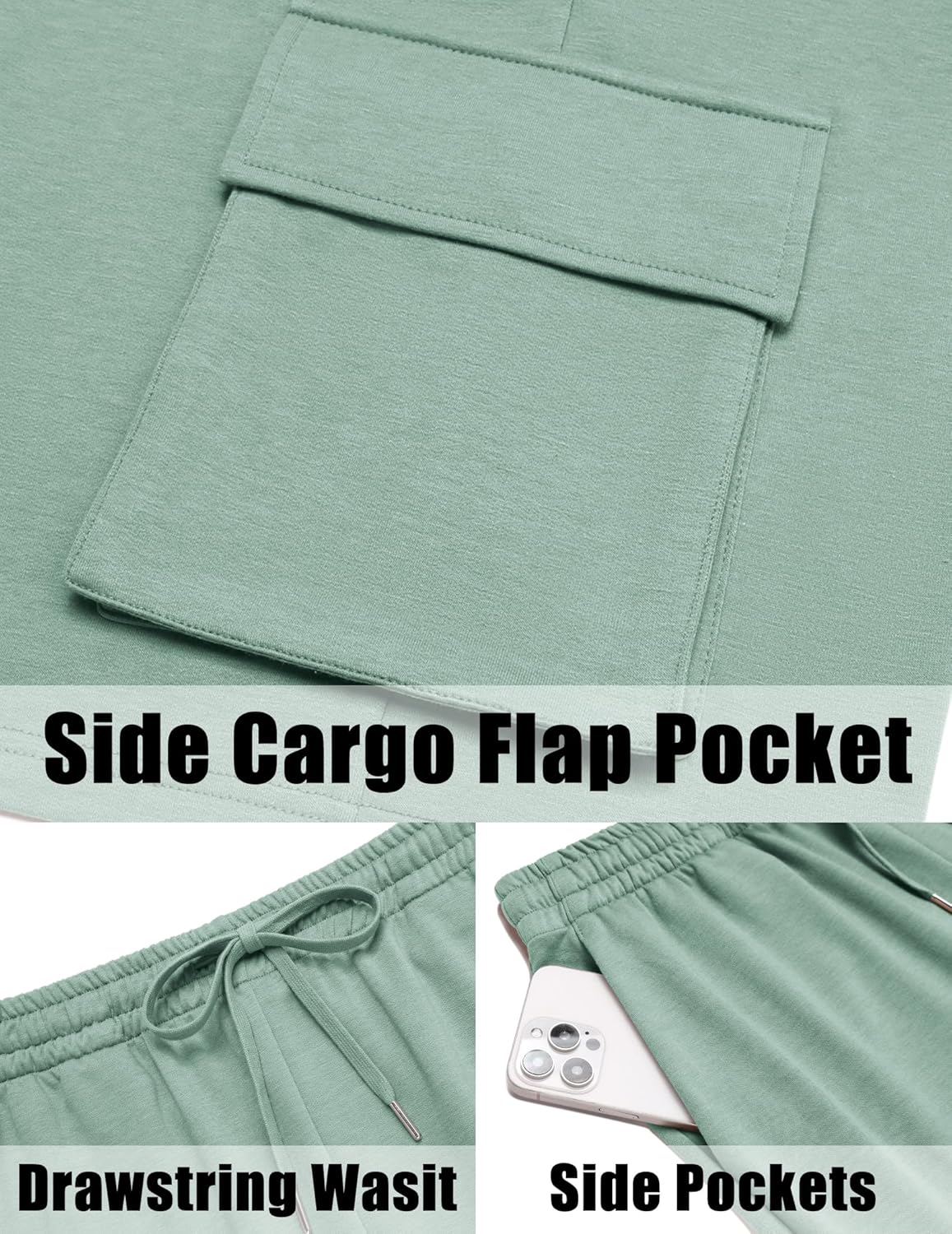 COOFANDY Men's Shirt and Shorts Set 2 Piece Fashion Summer Tracksuits Cotton Oversized T-Shirts Cargo Shorts Outfits - Image 6