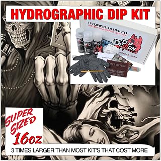 Hydrographic Dip Kit Ace of Skulls 16oz dip Demon Hydro dip Dipping