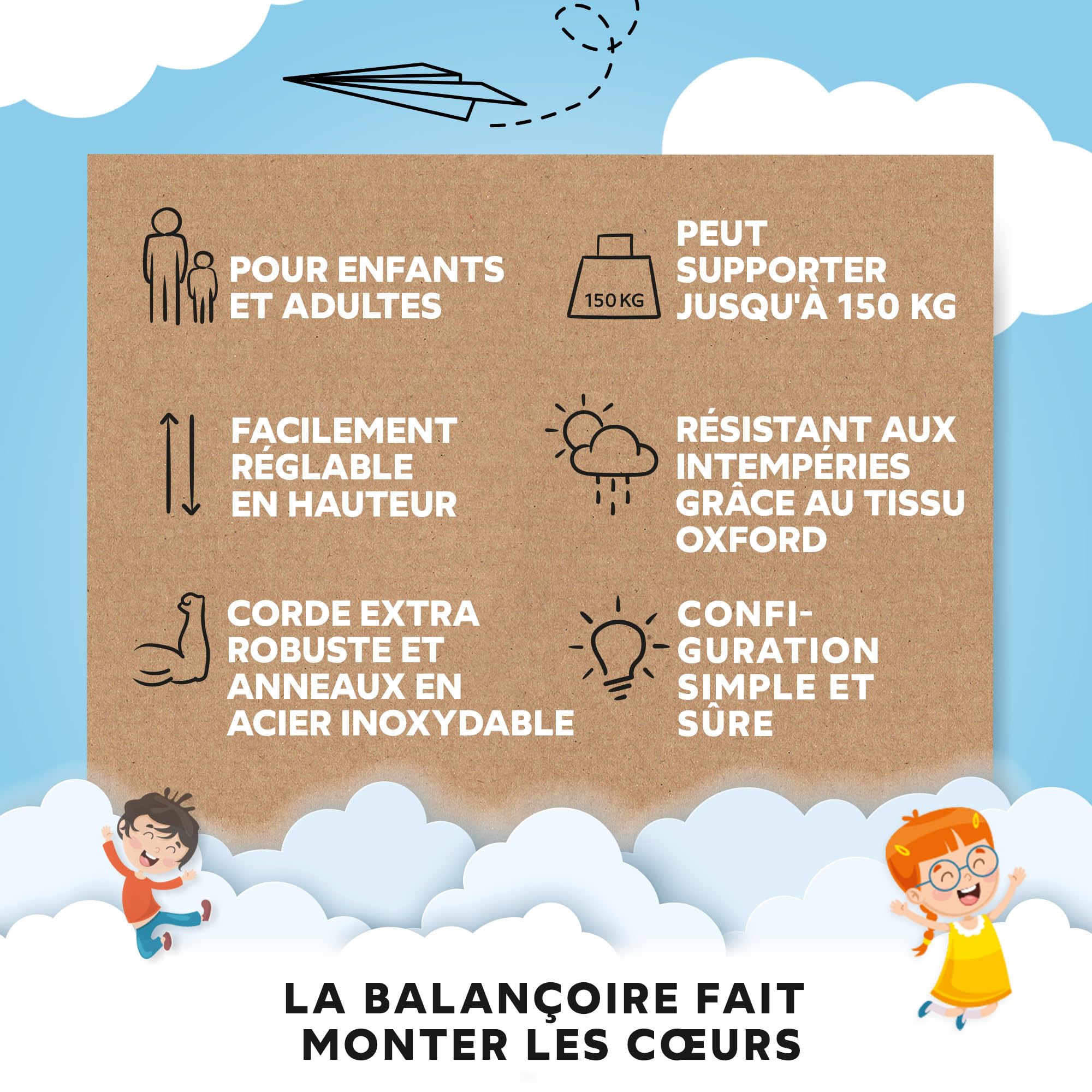 GO!elements Balancoire nid d'oiseau | balancoire nid d Oiseaux Exterieur | Réglable en Hauteur pour Enfants & Adultes (balançoire familiale) jusqu'à 150 kg de capacité | Taille : ø 80 cm, Coul: Vert