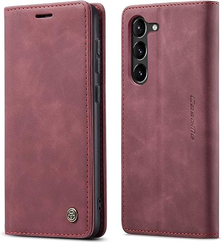 SINIANL Funda de piel para Samsung Galaxy S23 Plus, estilo vintage, tipo cartera, plegable, con función atril, ranuras para tarjetas, funda