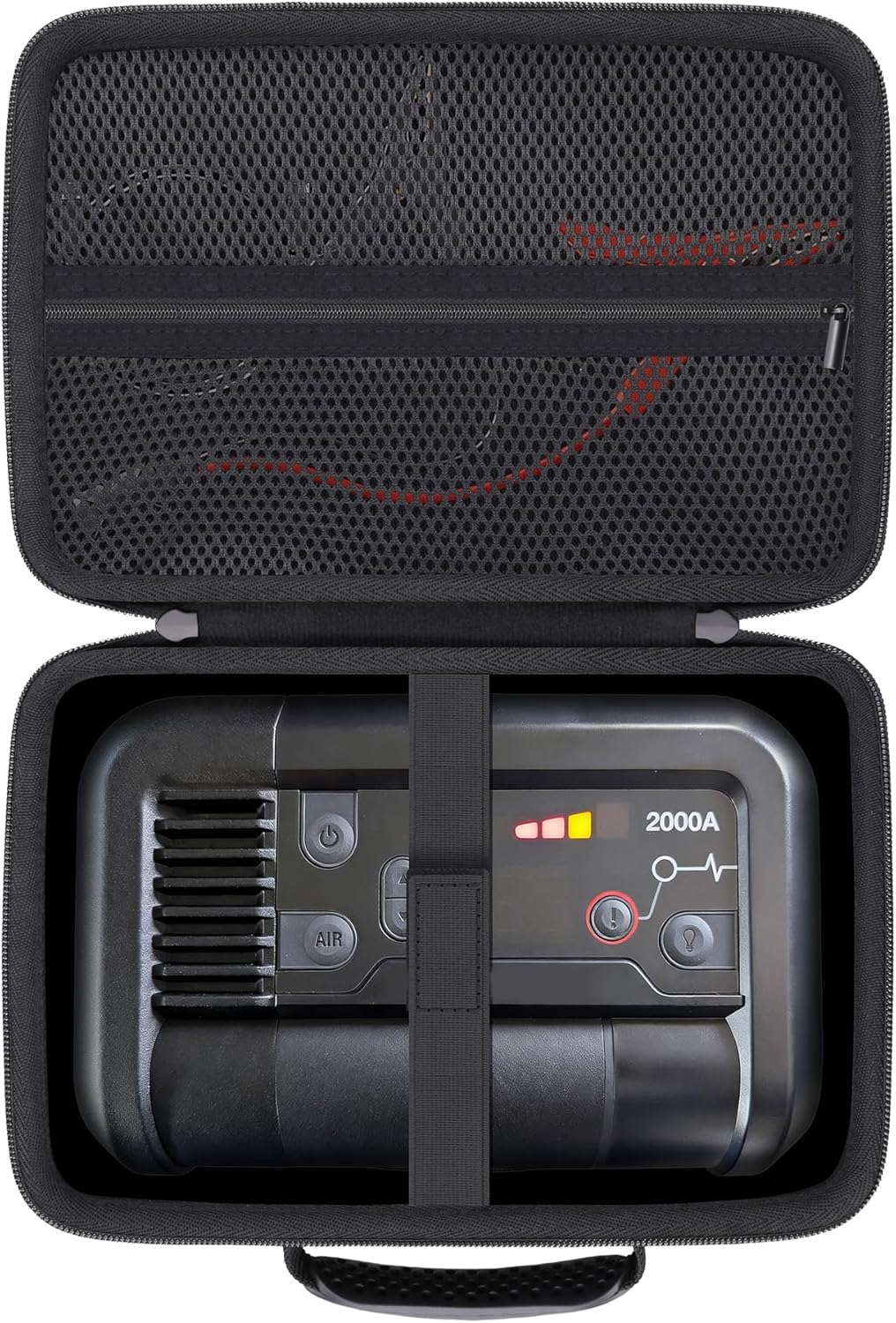 Case Compatible with NOCO Boost+Air AX65 2000A Jump Starter with Air Compressor Tire Inflator(Black Case)