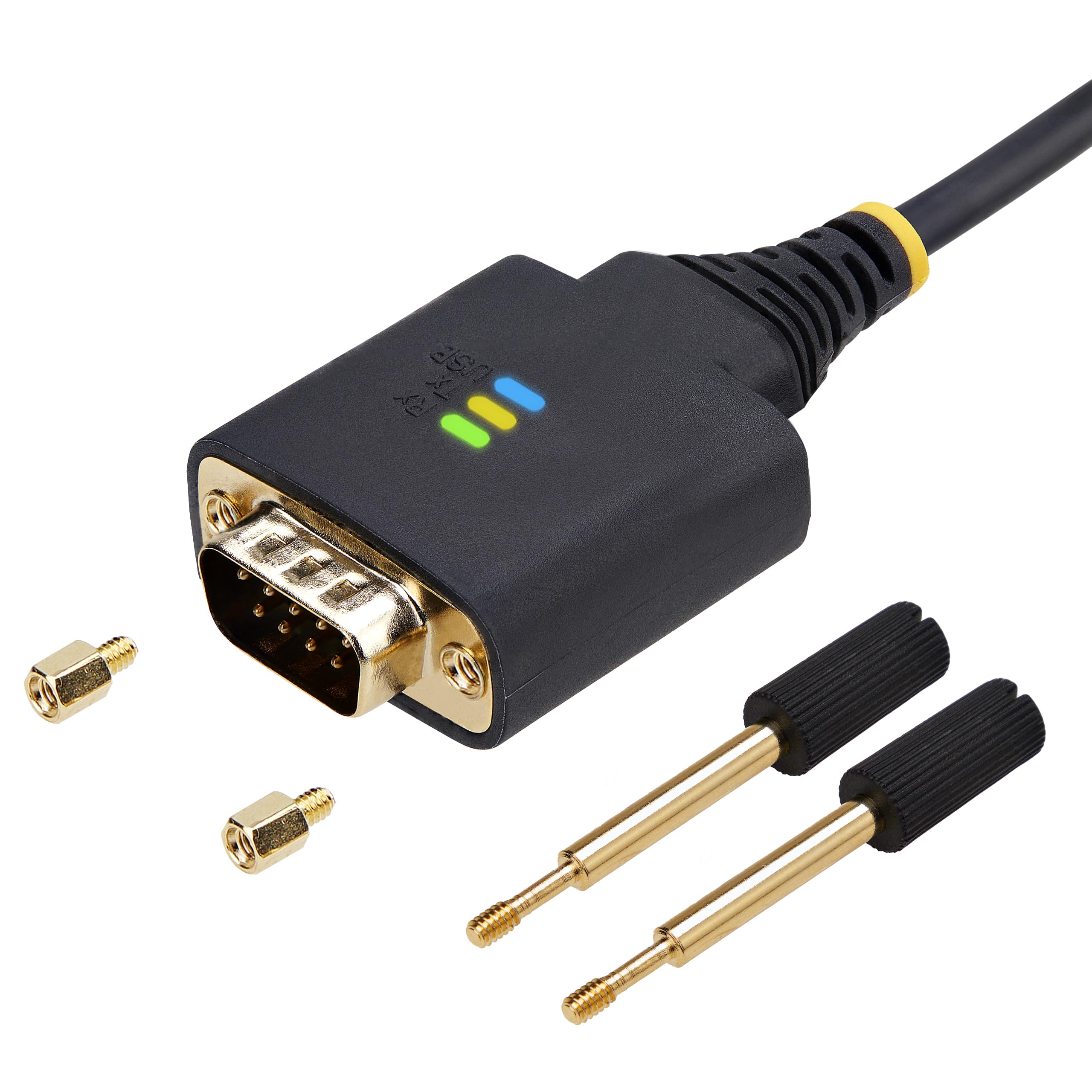 StarTech Cable USB a Serie 2 Puertos DB9 RS232 FTDI 4m Retencion COM (2P6FF | Conversor USB-A a serie DB9 de 2 puertos, Chipset FTDI FT2232H