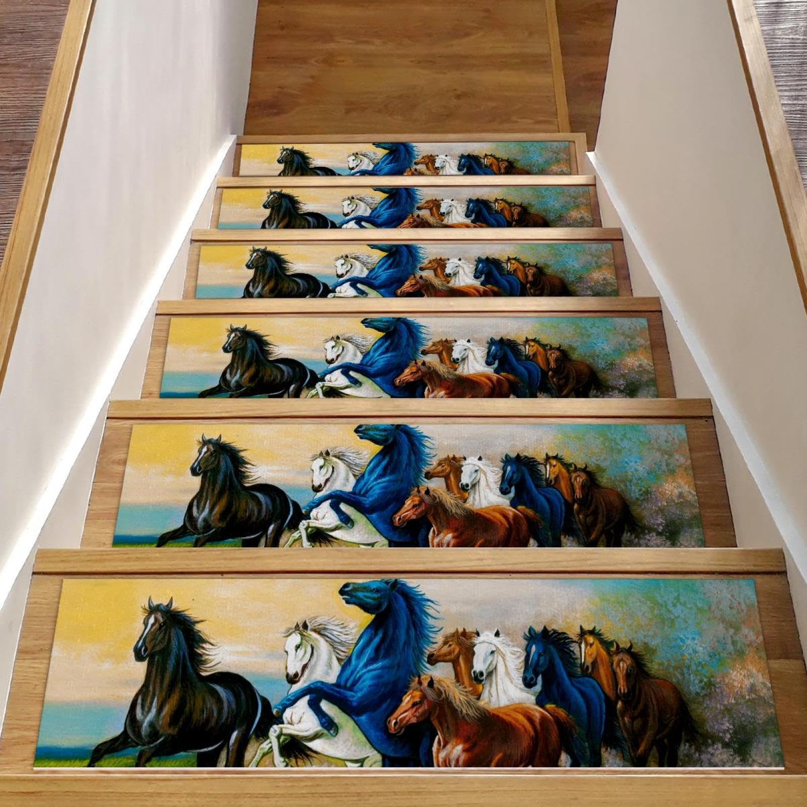Peldaños antideslizantes para escalones de madera alfombras de escaleras interiores 15
