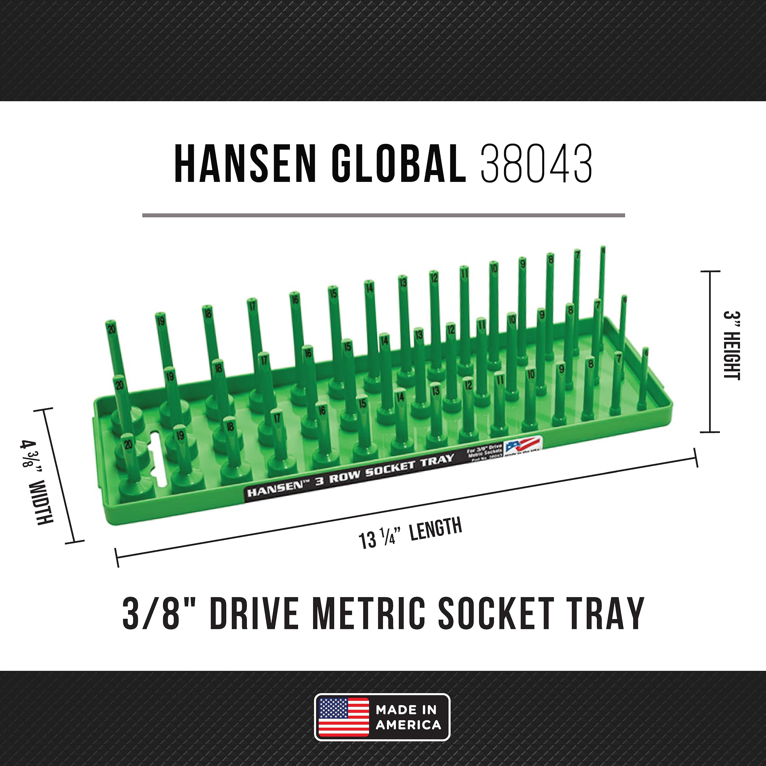 Hansen Global HNE3802 3/8 - Système métrique Hansen Global HNE3802 3/8 - Système métrique