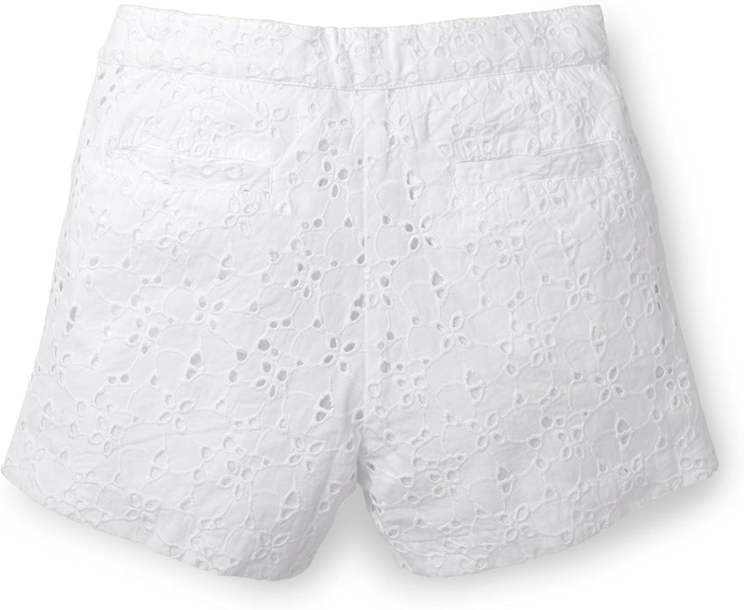 Hope & Henry Girls' Pleated Eyelet Short: Clothing