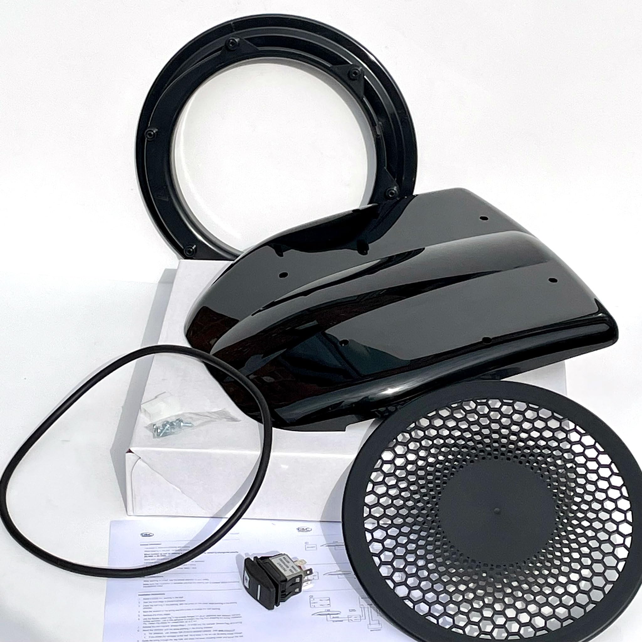 ICC Low Profile Van Roof Vent - Ventilación motorizada para Van Bus Car Horse Dog Van Van Versión Negra