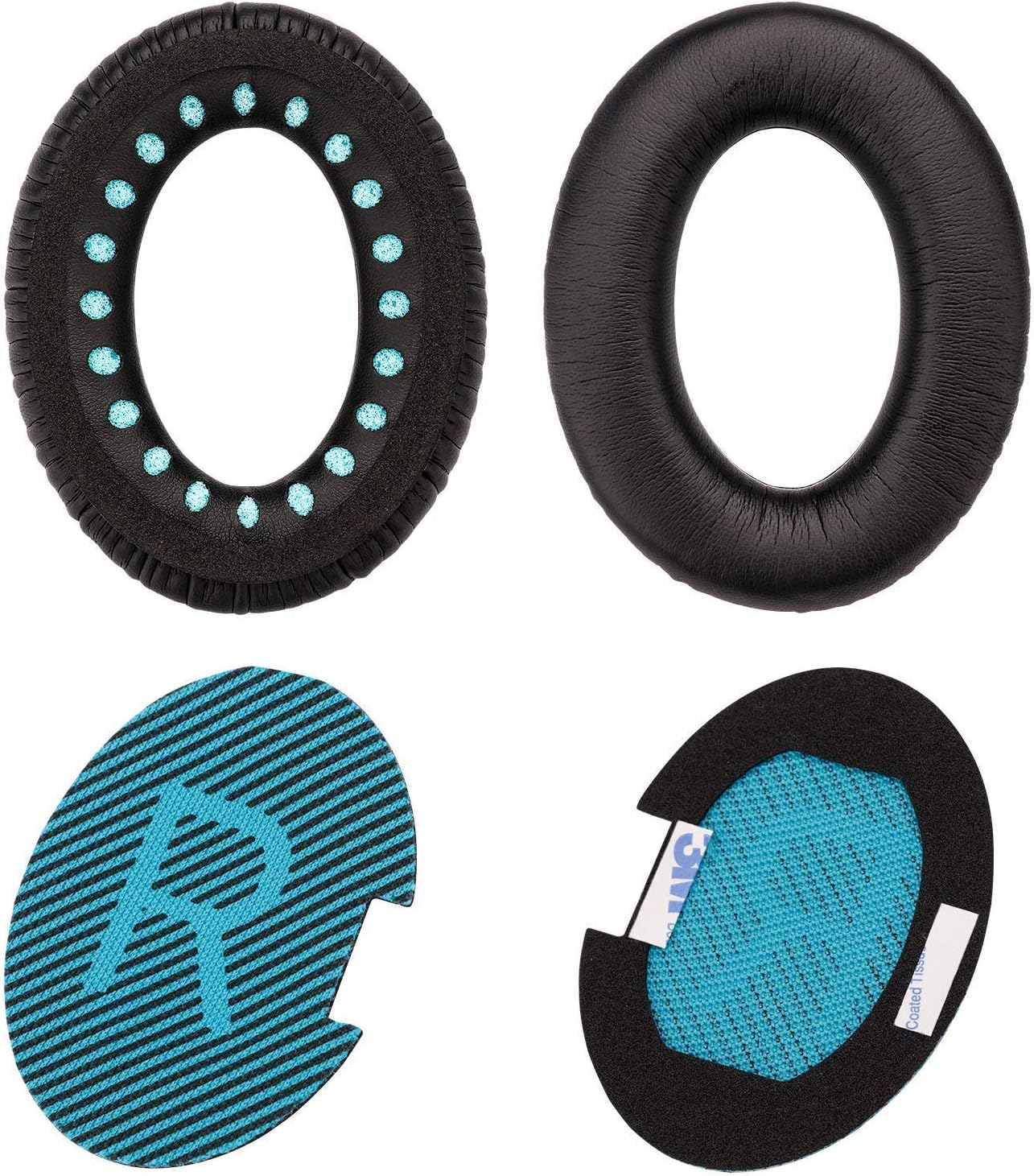 Wireless Bluetooth Adapter and Ear Pads Replacement for Bose QuietComfort QC25 (Black)