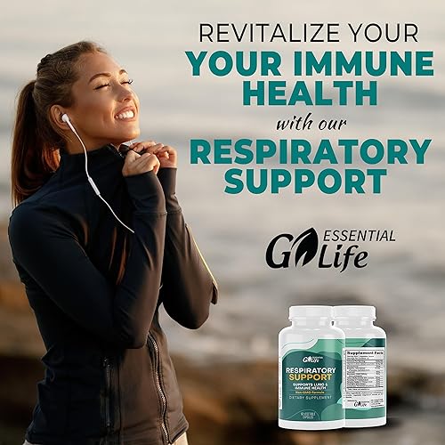 Miniatura 7 de Go Essential Life Suplemento de apoyo pulmonar  Apoyo respiratorio y defensa para la limpieza pulmonar y la salud inmunológica con vitamina C,